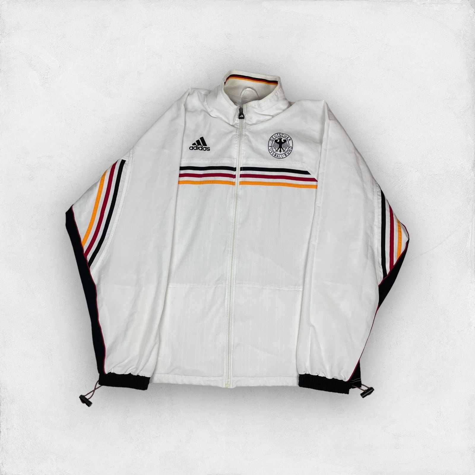 Adidas × Vintage Adidas Men's White German Deutscher Fussball Bund Jacket XL Size US XL / EU 56 / 4 - 1 Thumbnail