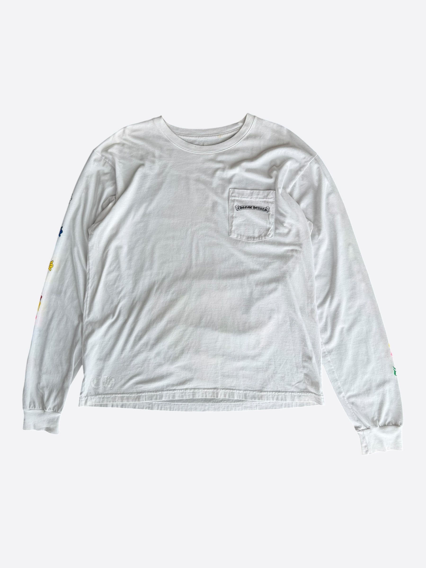 Chrome Hearts Chrome Hearts White & Multicolor Cross Longsleeve T-Shirt Size US XL / EU 56 / 4 - 2 Thumbnail