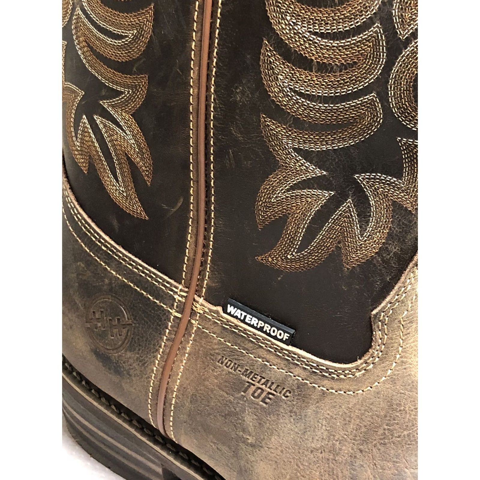 Doublet Double H Garza Mens Work Boots Size 13D Brown Western Waterproof Composite Toe Boot Mens Shoes Work Boots Size US 13 / EU 46 - 3 Thumbnail