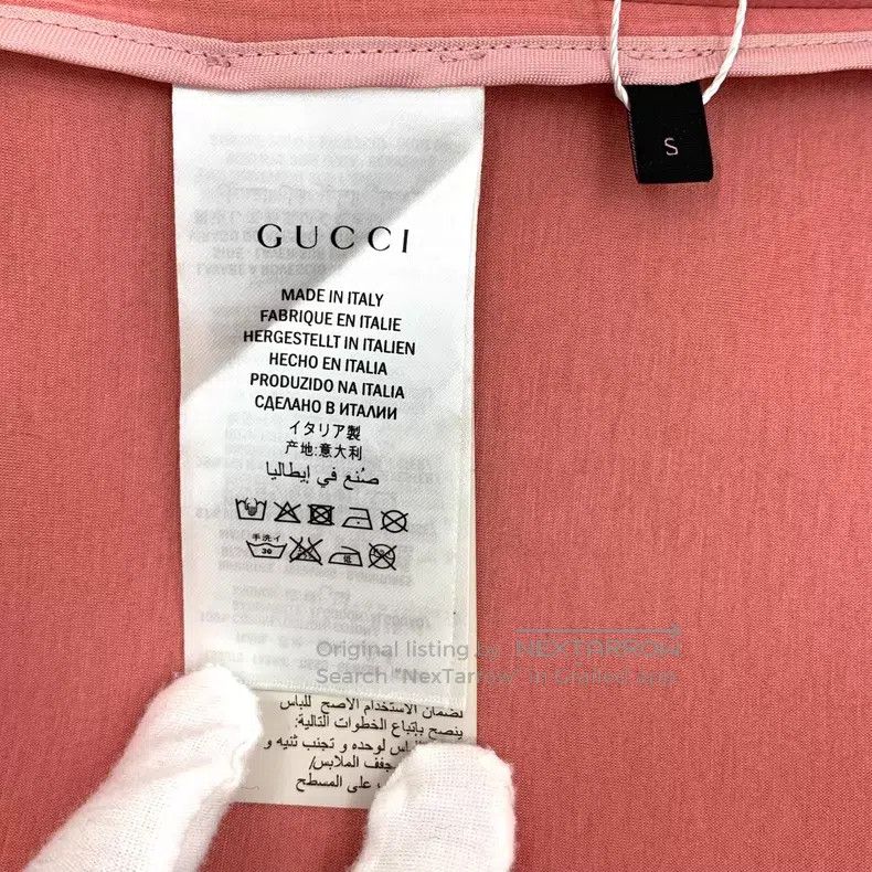 Gucci Gucci Pink letter embroidery cotton round-neck long-sleeve Size S / US 4 / IT 40 - 6 Thumbnail