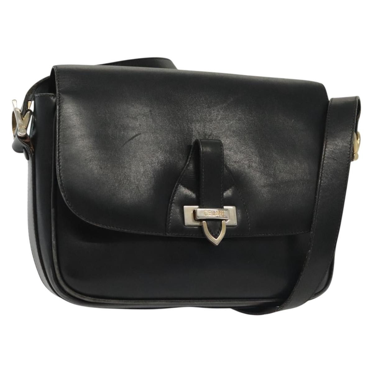 Celine CELINE Shoulder Bag Leather Navy Gold Size ONE SIZE - 1 Thumbnail