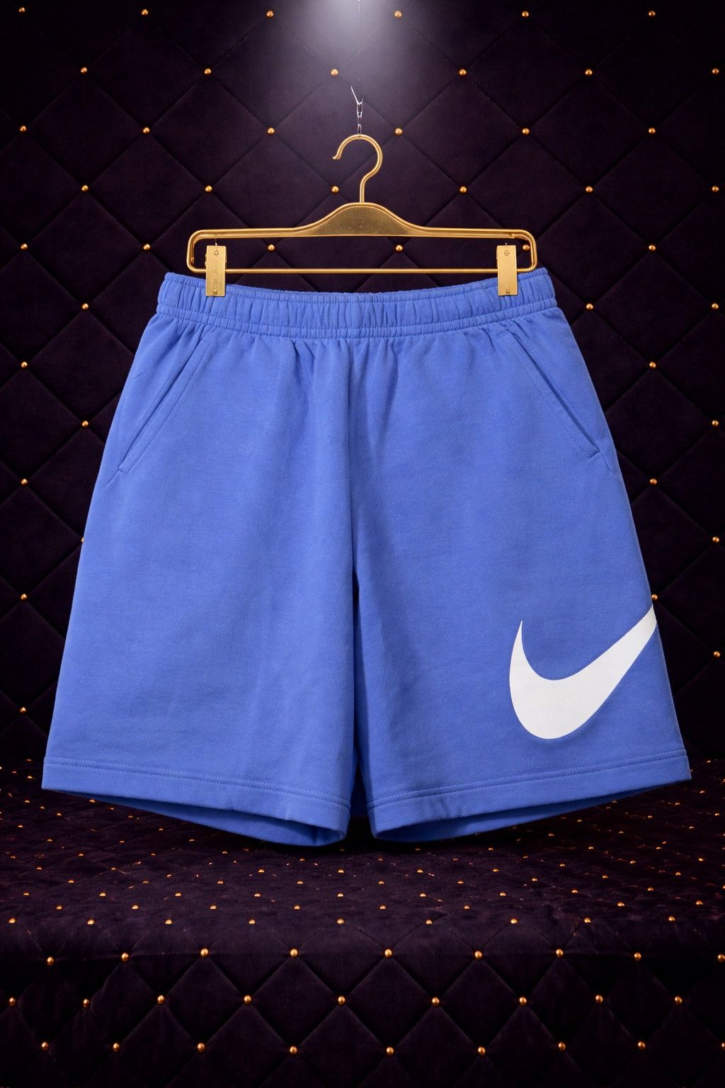 Nike NIKE BIG SWOOSH LOGO FLEECE SWEAT SHORTS Size US 32 / EU 48 - 1 Preview