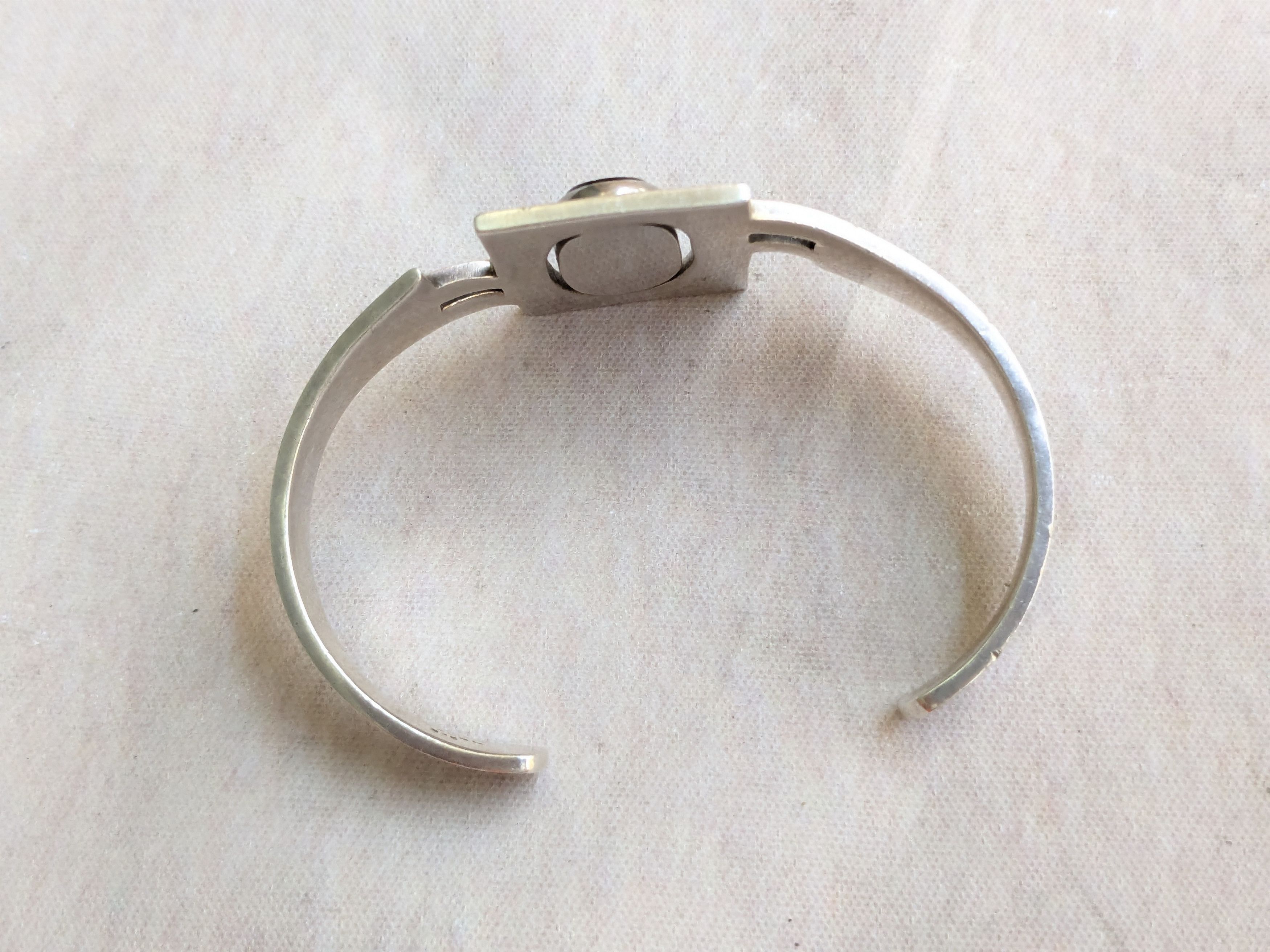 Jewelry Vintage Sterling Silver Bracelet Taxco Black Onyx Mexico Size ONE SIZE - 9 Thumbnail