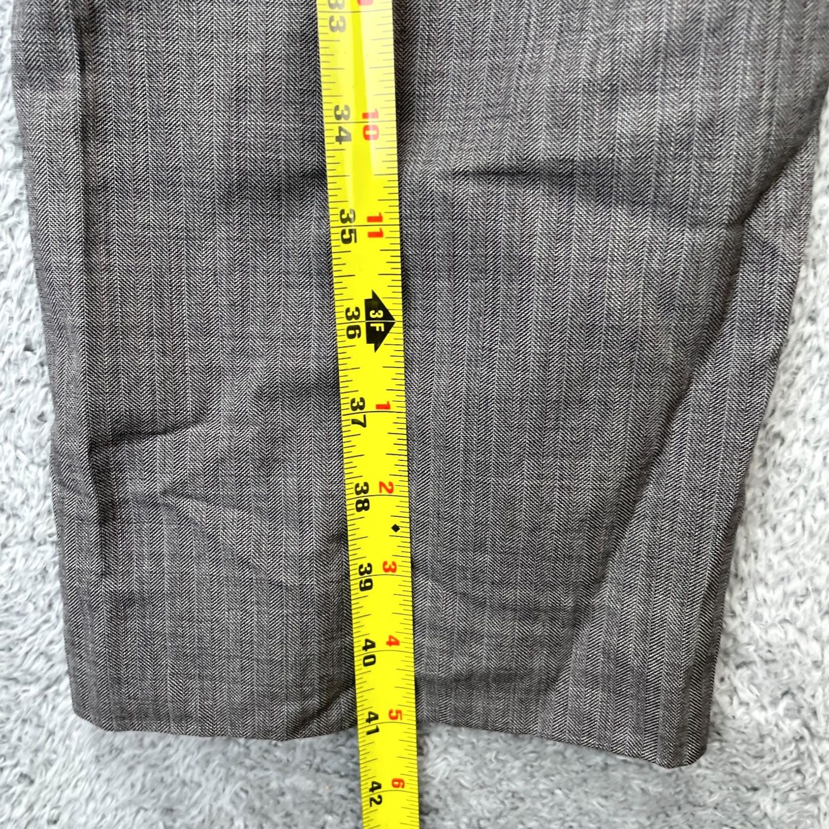 Banana Republic Banana Republic Gray Wool Blend Modern Fit Straight Leg Dress Pants Mens 30x32 Size US 32 / EU 48 - 6 Thumbnail