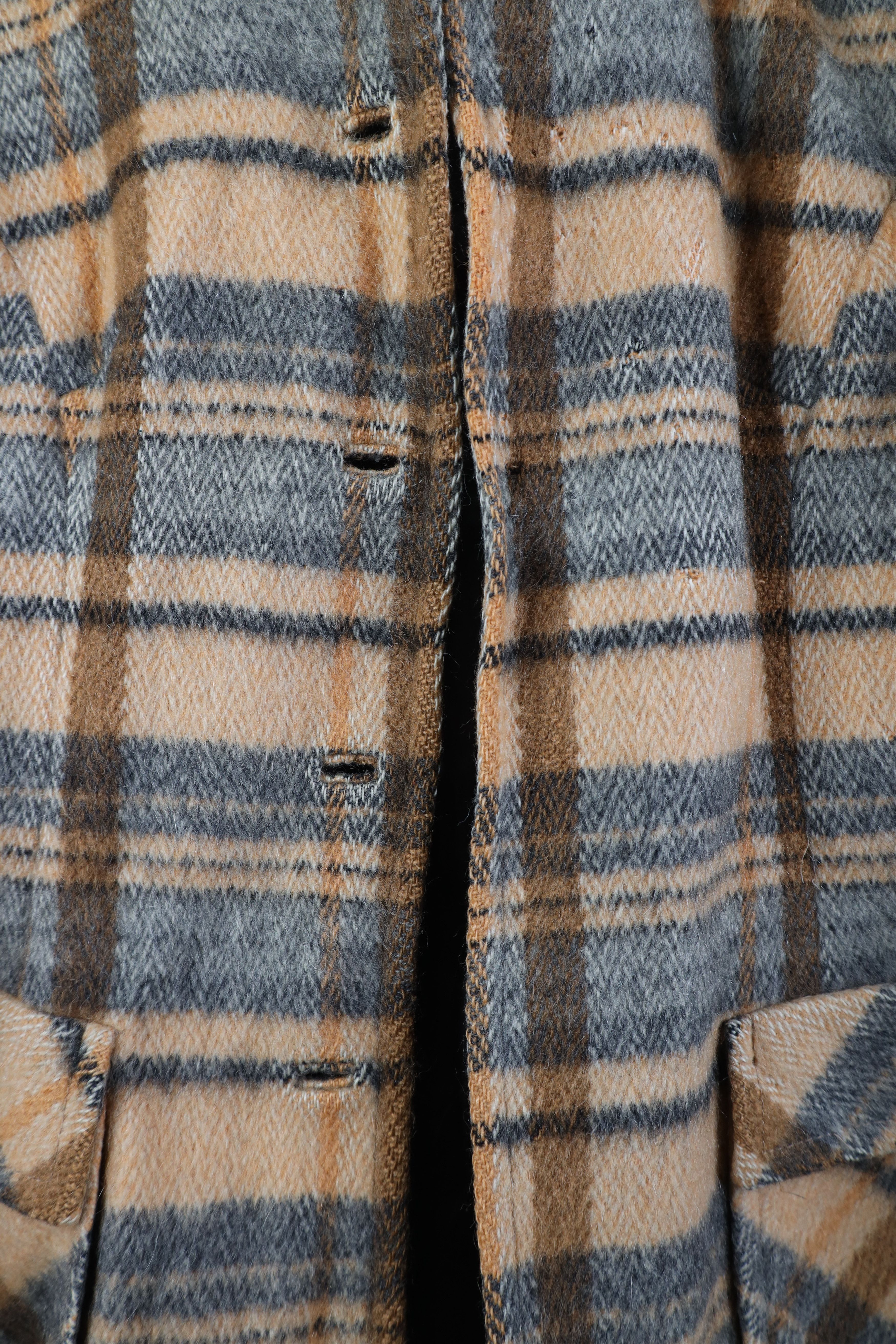 Vintage Vintage 60s 70s Streetwear Wool Collared Jacket Plaid USA Size M / US 6-8 / IT 42-44 - 4 Thumbnail