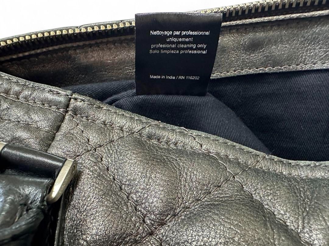 Zadig & Voltaire Zadig & Voltaire - Sunny Bubble V2 Gunmetal Leather Handbag Size ONE SIZE - 8 Thumbnail