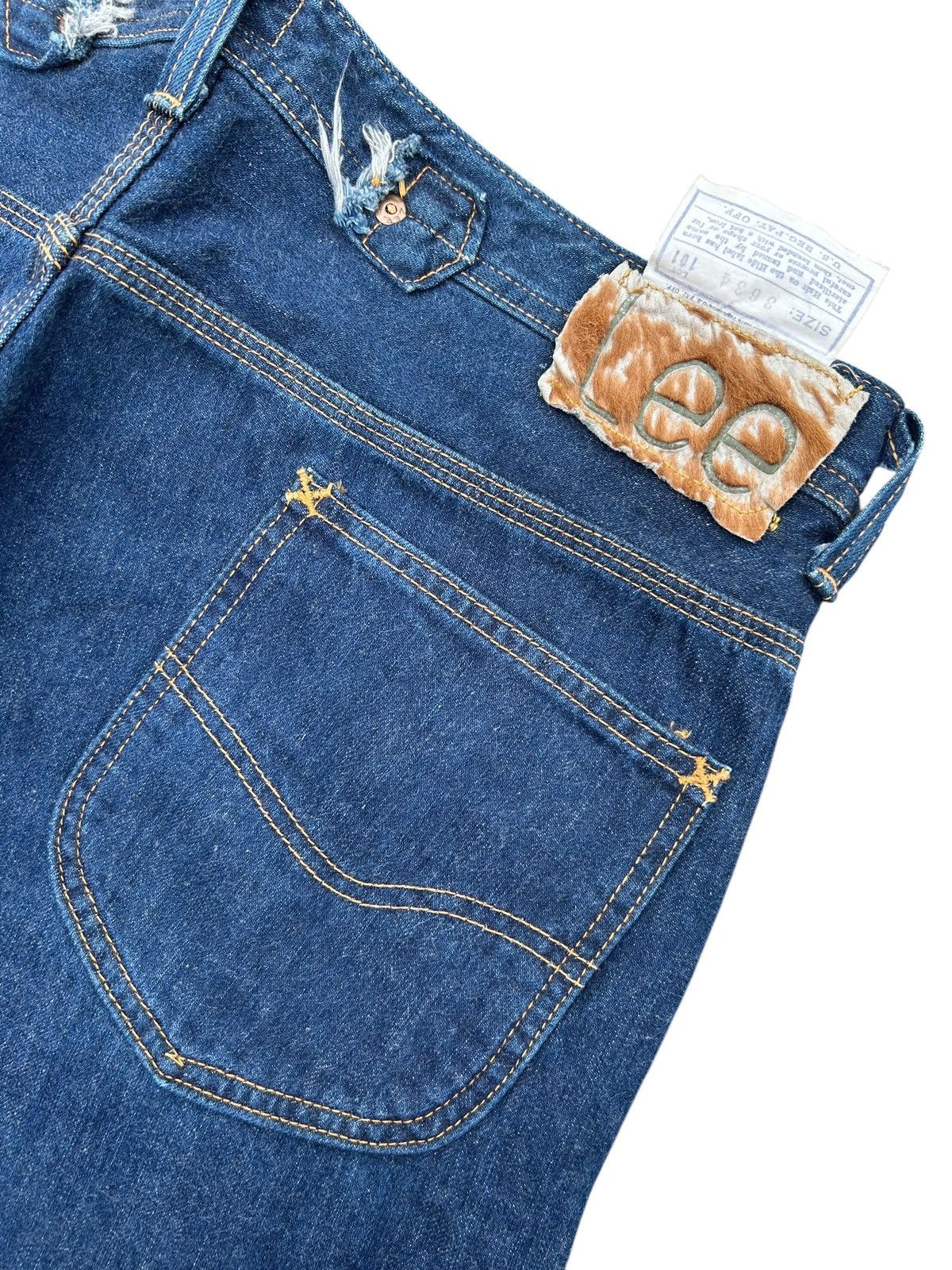 Kapital Buckle Back Vintage Lee Cowboy Selvedge Distressed Denim Size US 36 / EU 52 - 6 Thumbnail