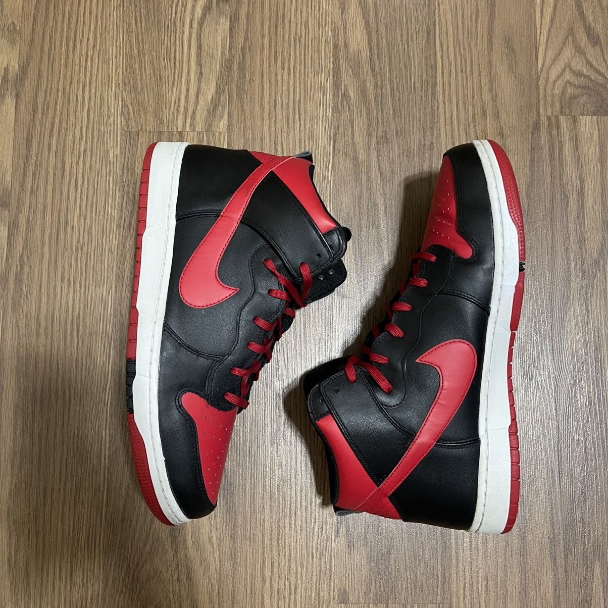 Nike SB 2014 Nike Dunk High CMFT - Bred Size US 13 / EU 46 - 3 Thumbnail