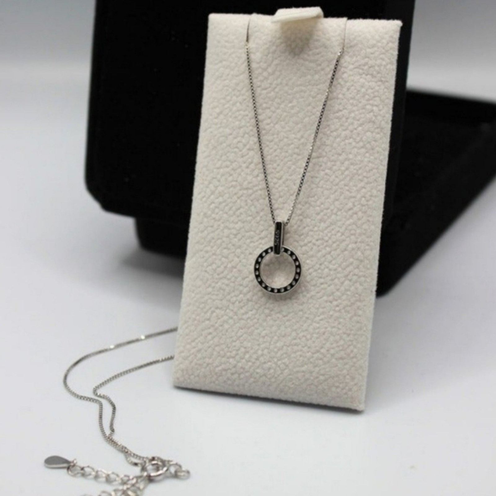 Other Circle Pendant Necklace Micro Paved 925 Sterling Silver NWT Size ONE SIZE - 10 Thumbnail