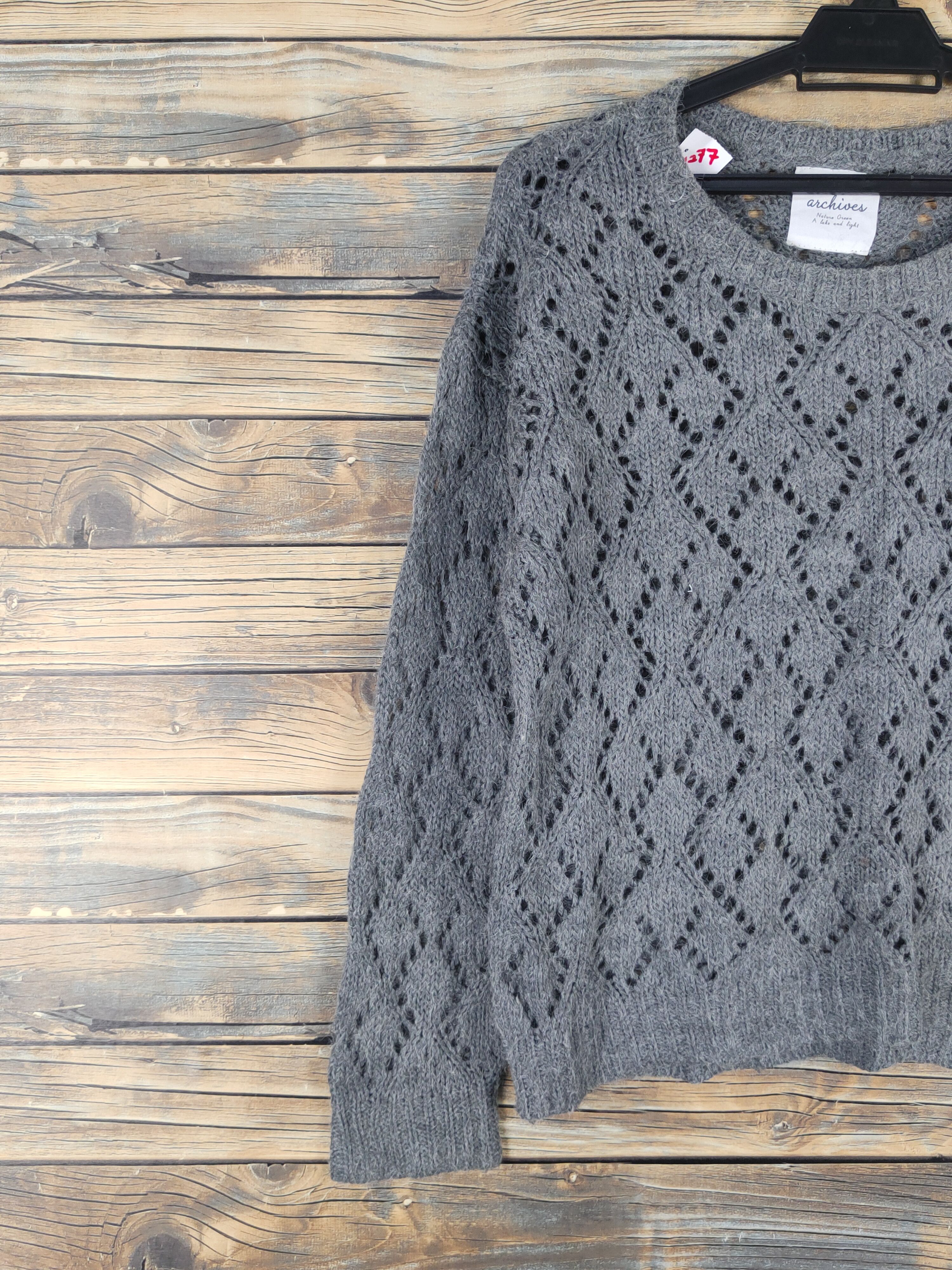Vintage Archives Crochet MeshNet Knitwear Sweatshirts #W1277 Size US S / EU 44-46 / 1 - 3 Thumbnail