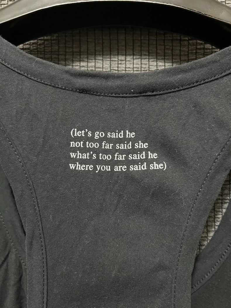 Ann Demeulemeester Ann Demeulemeester Cotton slogan vest 2501-Nextarrow Size 38S - 3 Thumbnail