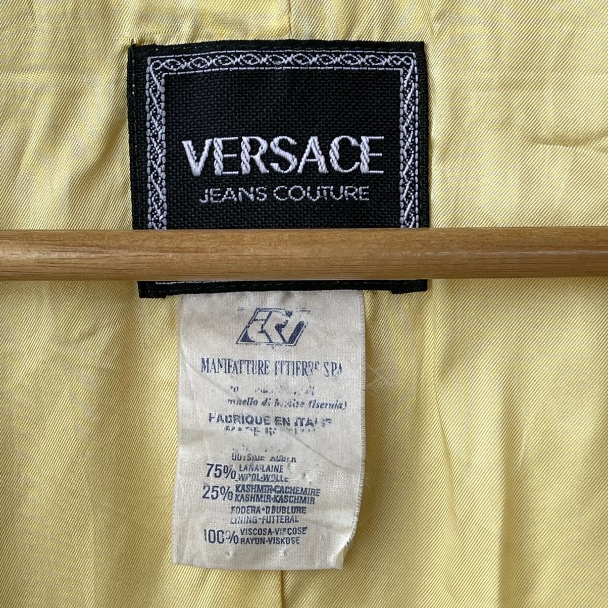 Versace Vintage Versace Jeans Couture Wool Cashmere Jacket Yellow Size M / US 6-8 / IT 42-44 - 9 Thumbnail