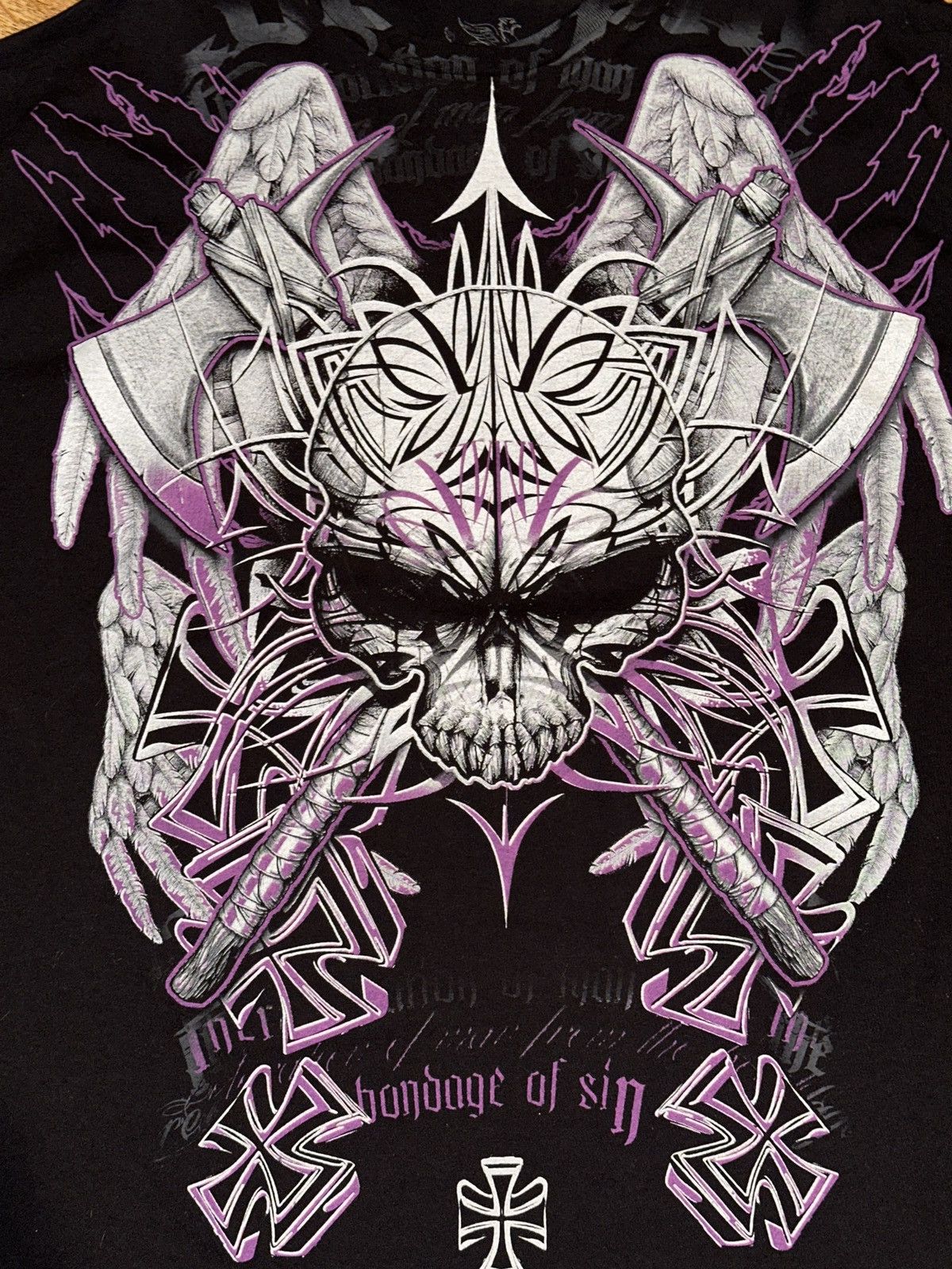 Chemistry Y2K CHEMISTRY BLACK PURPLE SKULL BAGGY CYBER GRUNGE 2XL Size US XXL / EU 58 / 5 - 2 Thumbnail