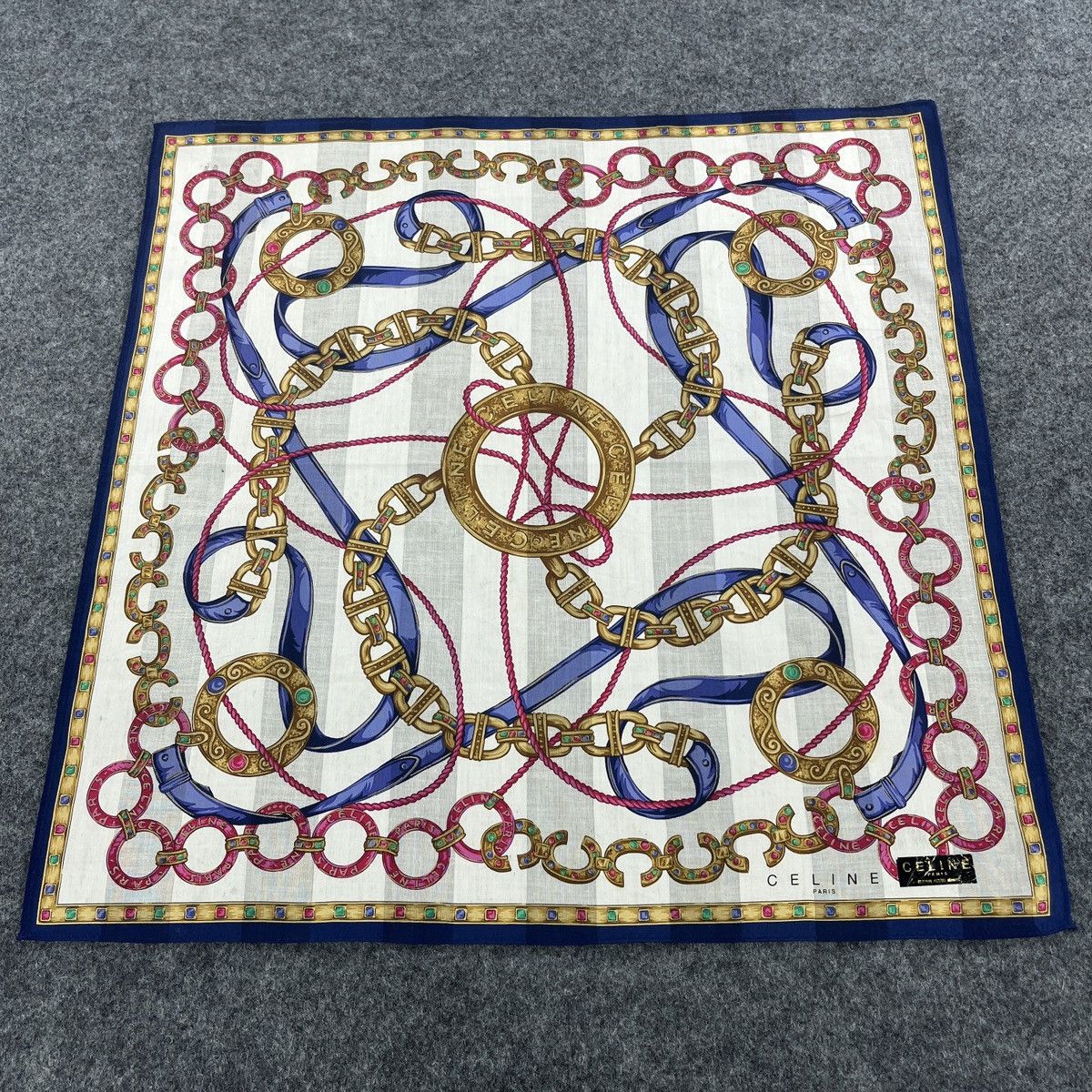 Celine Celine Handkerchief / Bandana / Neckerchief / Headscarf B072 Size ONE SIZE - 4 Thumbnail