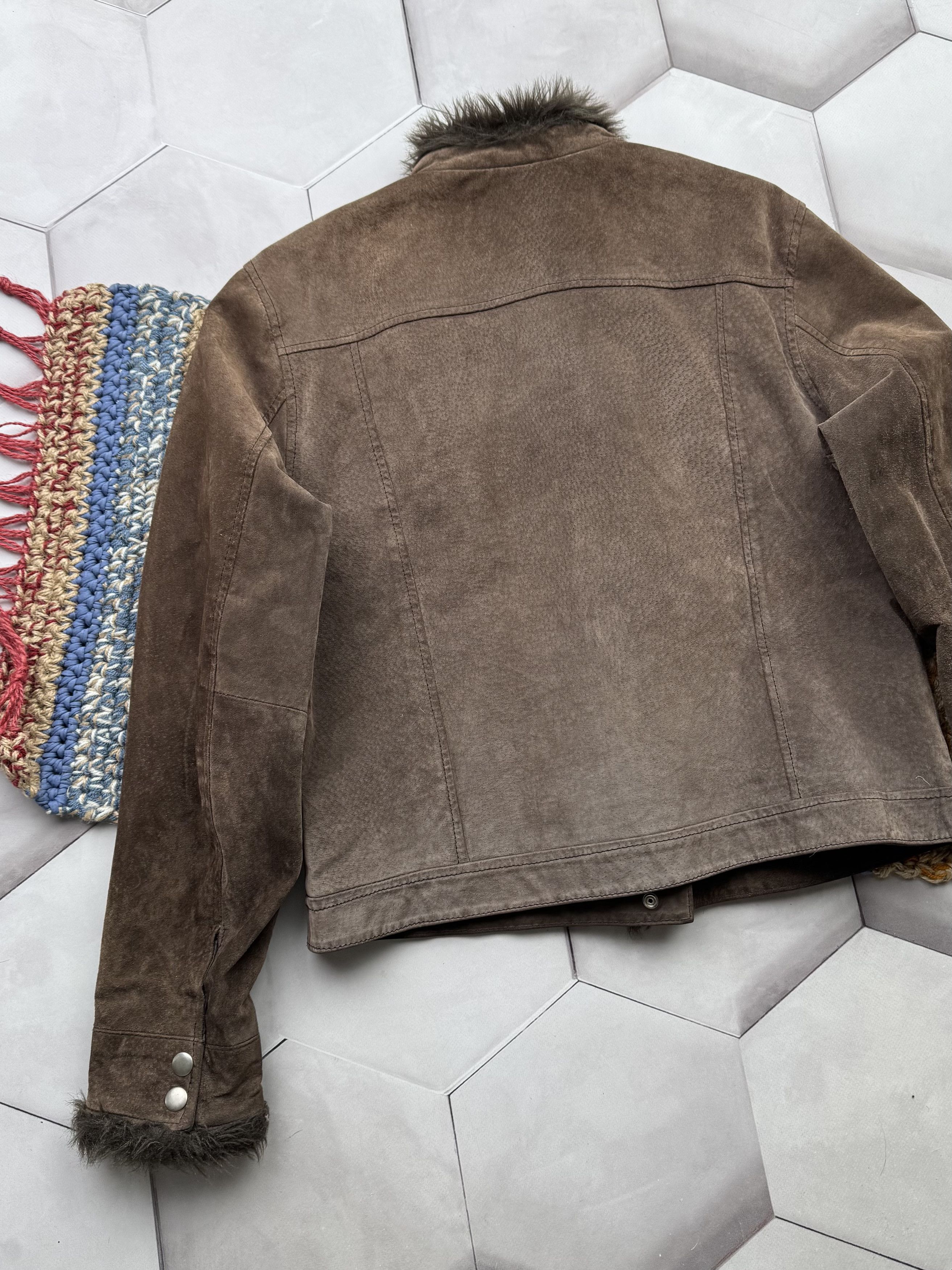 Vintage Vintage Leather Jacket With Faux Fur Details (E4) Size M / US 6-8 / IT 42-44 - 7 Thumbnail