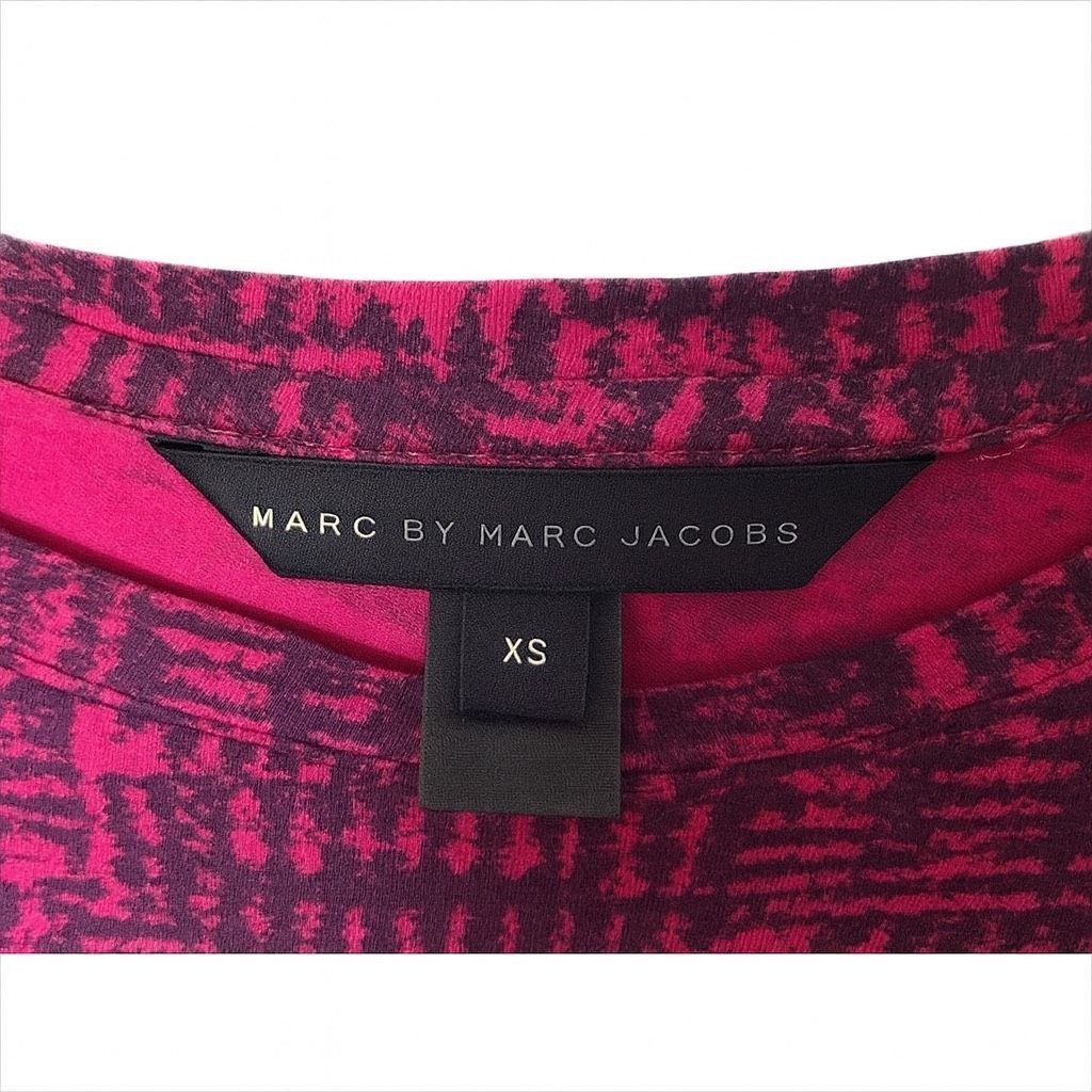 Marc by Marc Jacobs Marc by Marc Jacobs Pink & Black Patterned Cap Sleeve Top | Size XS / US 0-2 / IT 36-38 - 4 Thumbnail