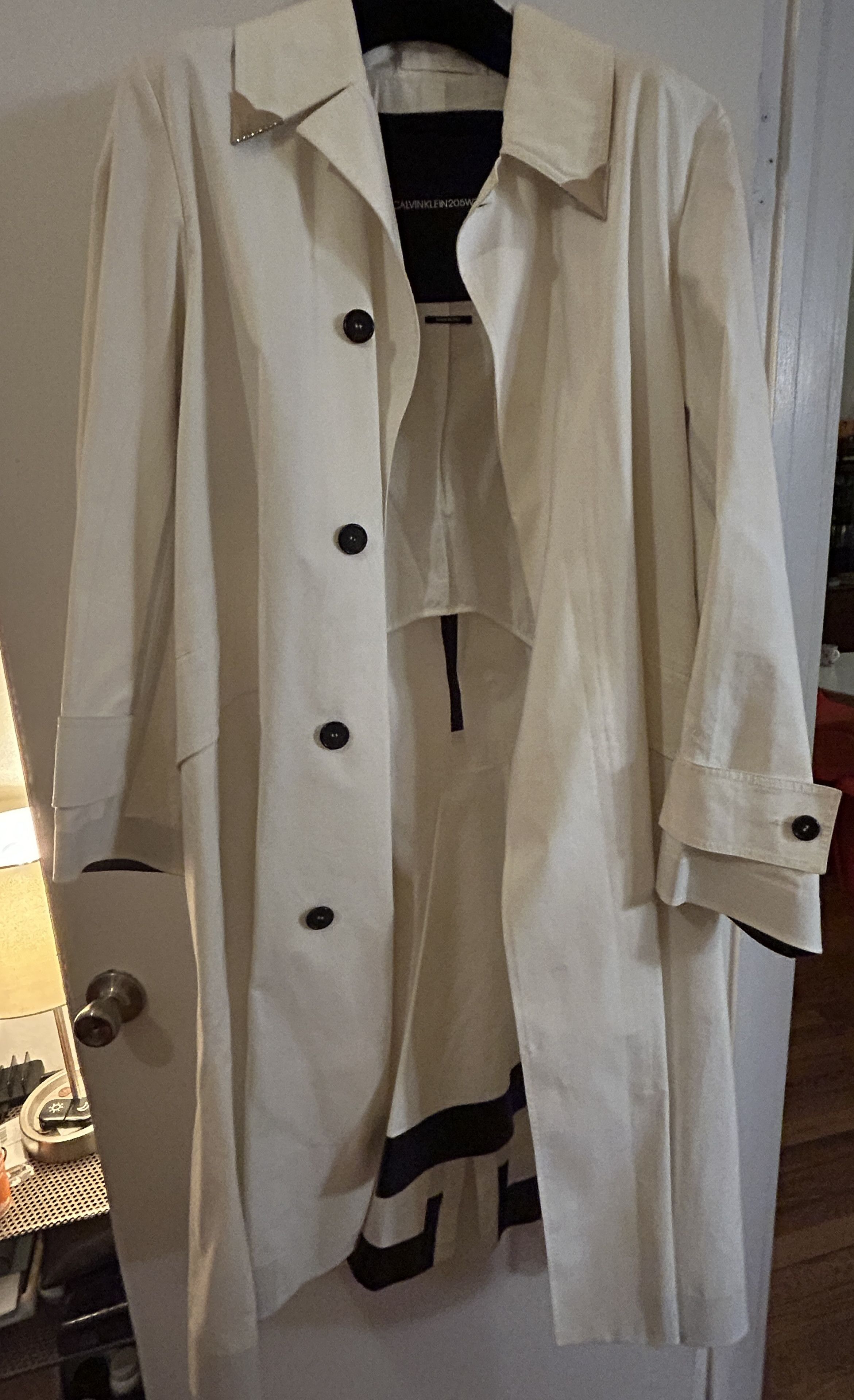 Calvin Klein 205W39NYC CK205W39NYC Raf Simons White Trench Coat Size US S / EU 44-46 / 1 - 2 Thumbnail