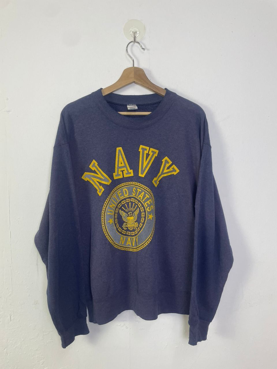 Designer × Vintage Vintage United States NAVY Sweatshirt 90s Size US M / EU 48-50 / 2 - 1 Thumbnail