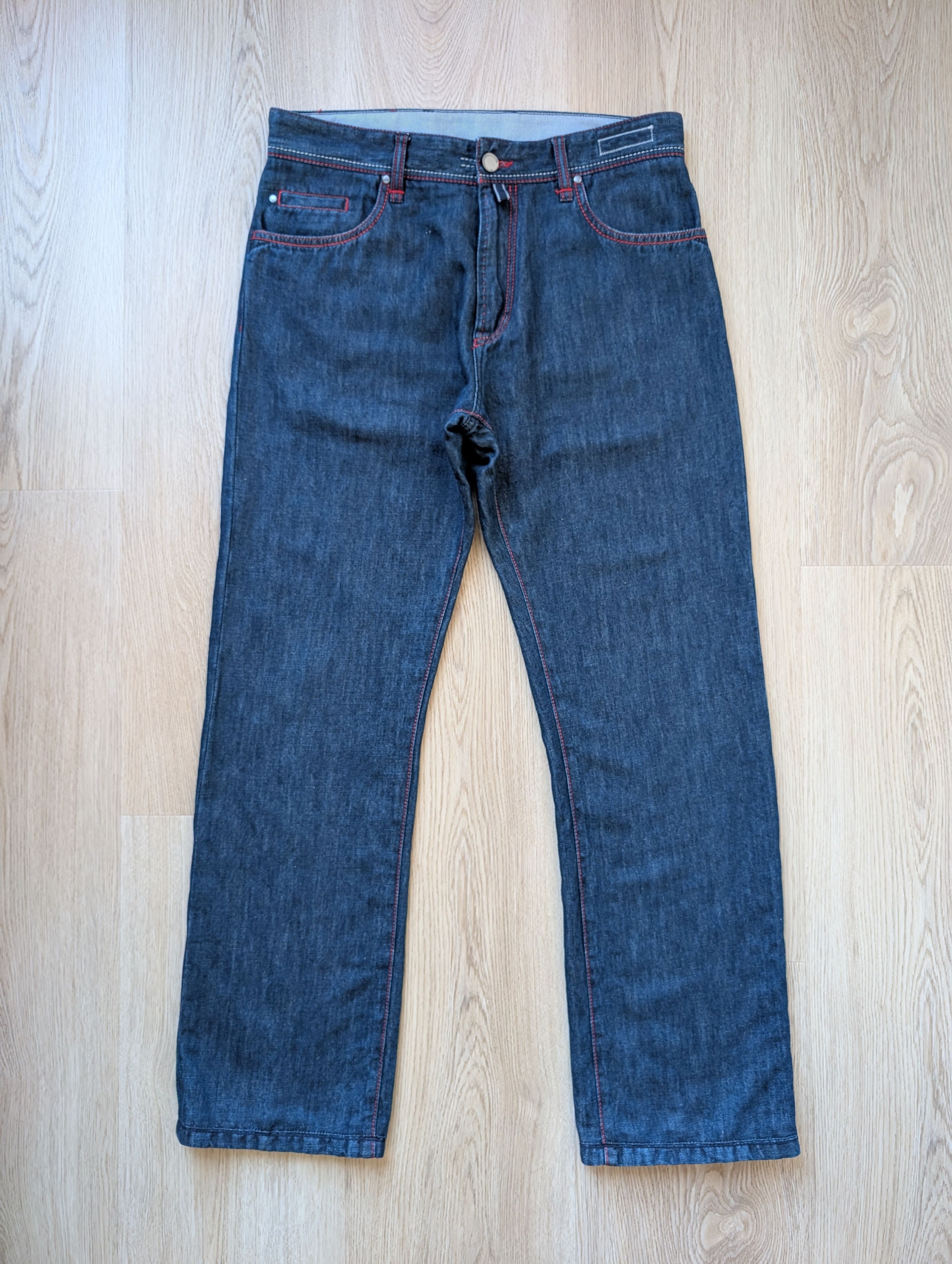 Cortigiani Cortigiani Luxury Handmade In Italy Blue Cotton Linen Jeans Size US 32 / EU 48 - 1 Thumbnail