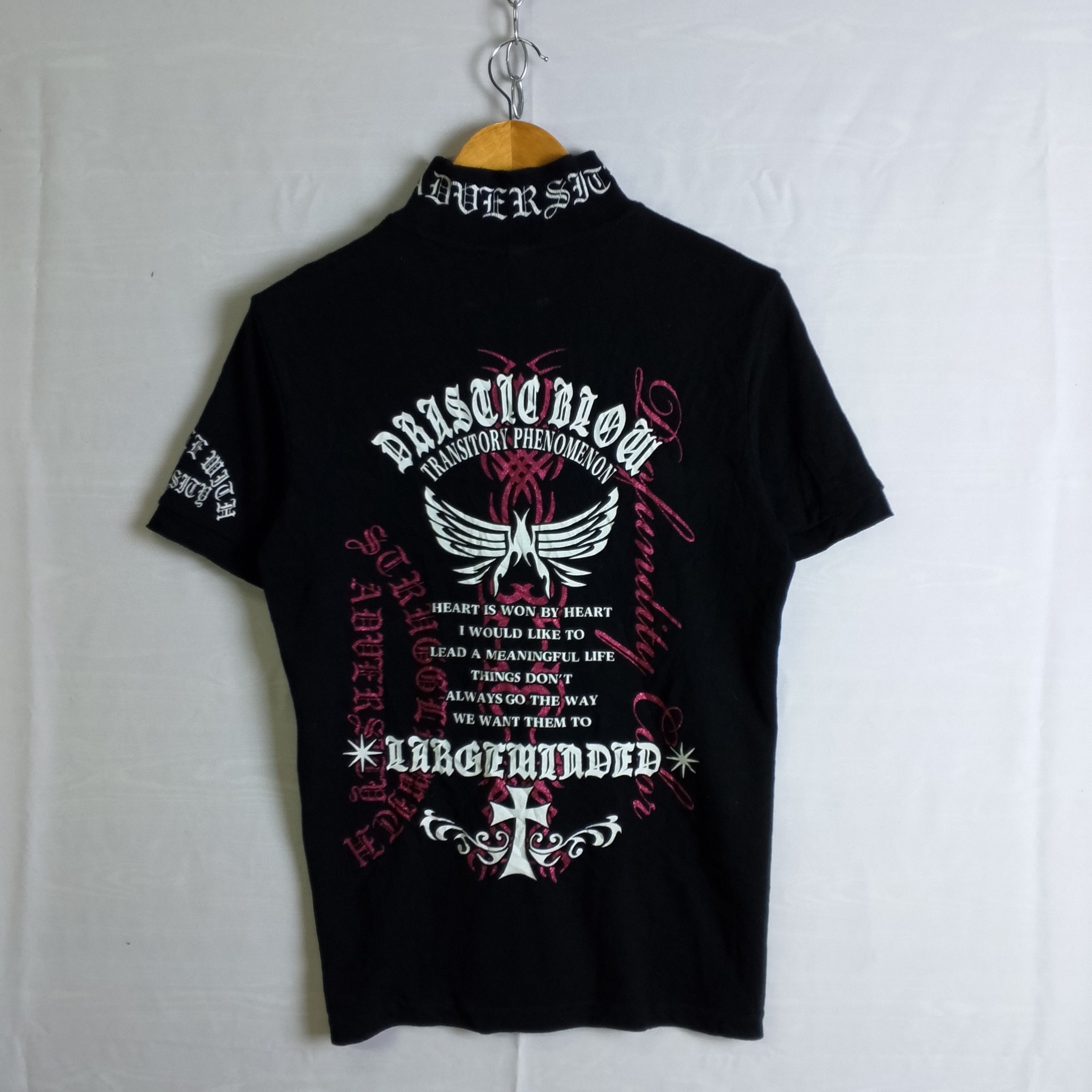 If Six Was Nine G-Dept Tribal Poem Cross Polo Lgb Punk Style Size US S / EU 44-46 / 1 - 1 Thumbnail