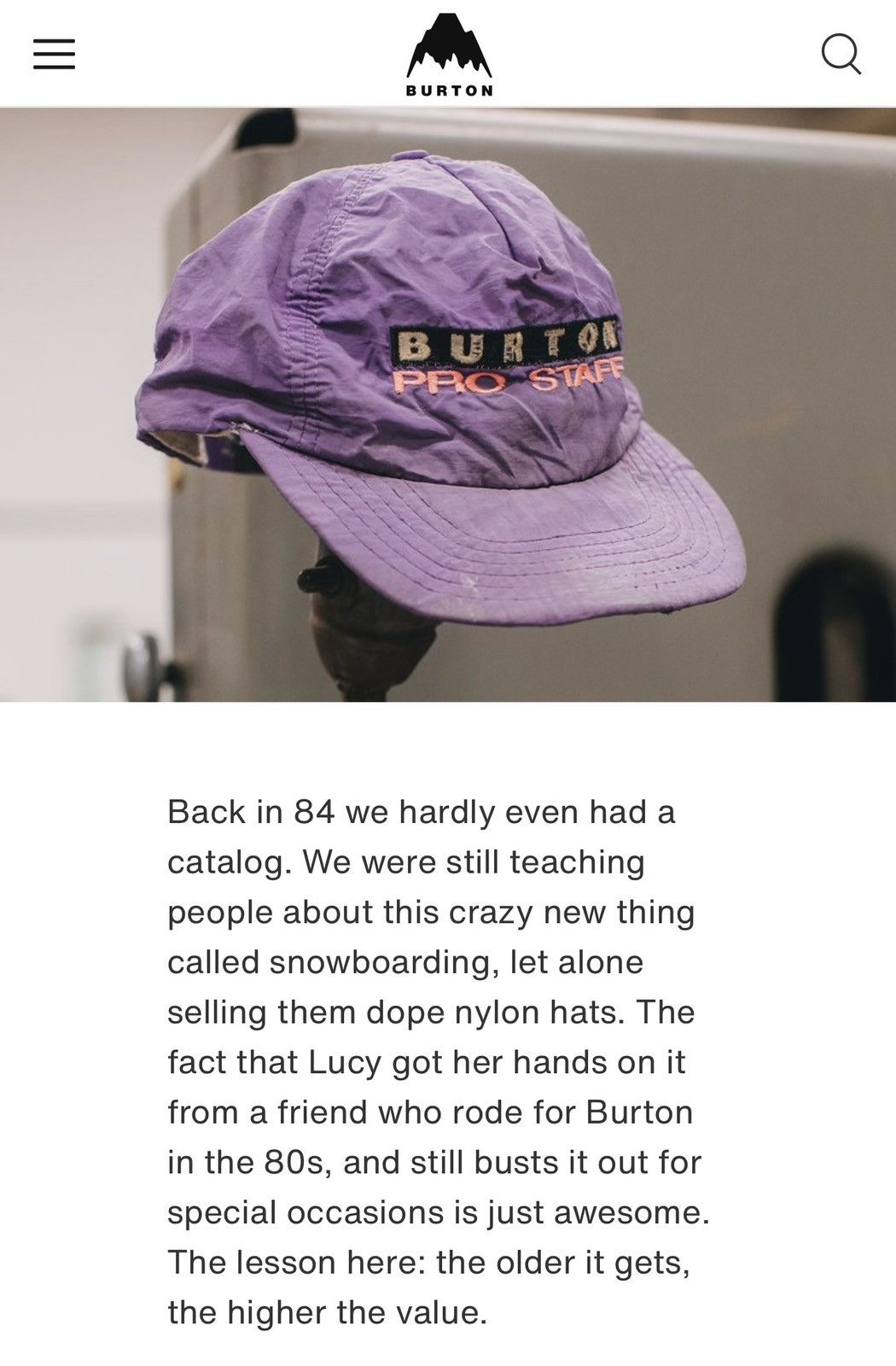 Burton Museum Grade 1984 Burton Pro Staff Team Issue Nylon Cap Size ONE SIZE - 1 Thumbnail