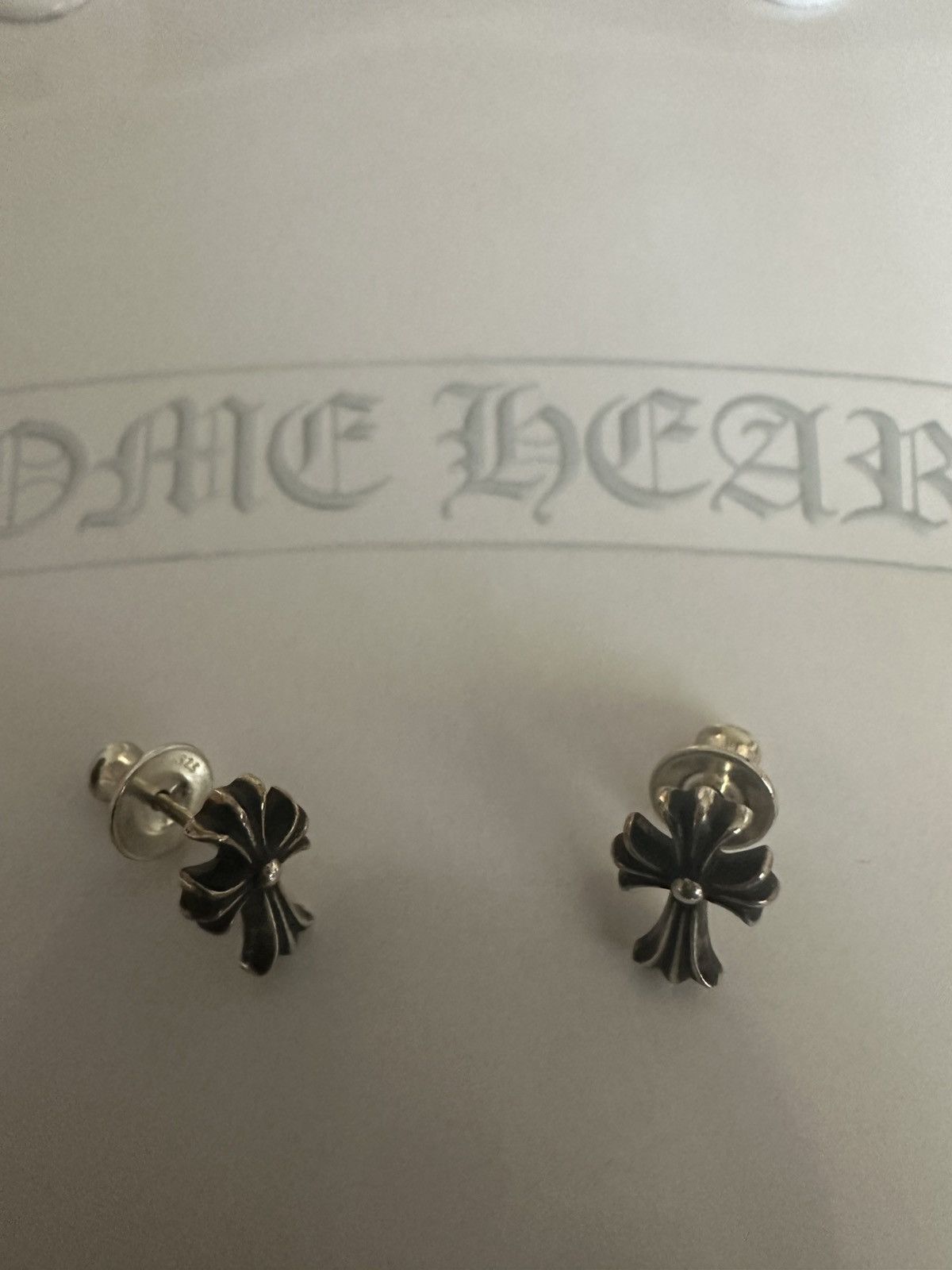 Chrome Hearts Pair of Chrome Hearts Cross Stud Earrings Size ONE SIZE - 19 Thumbnail