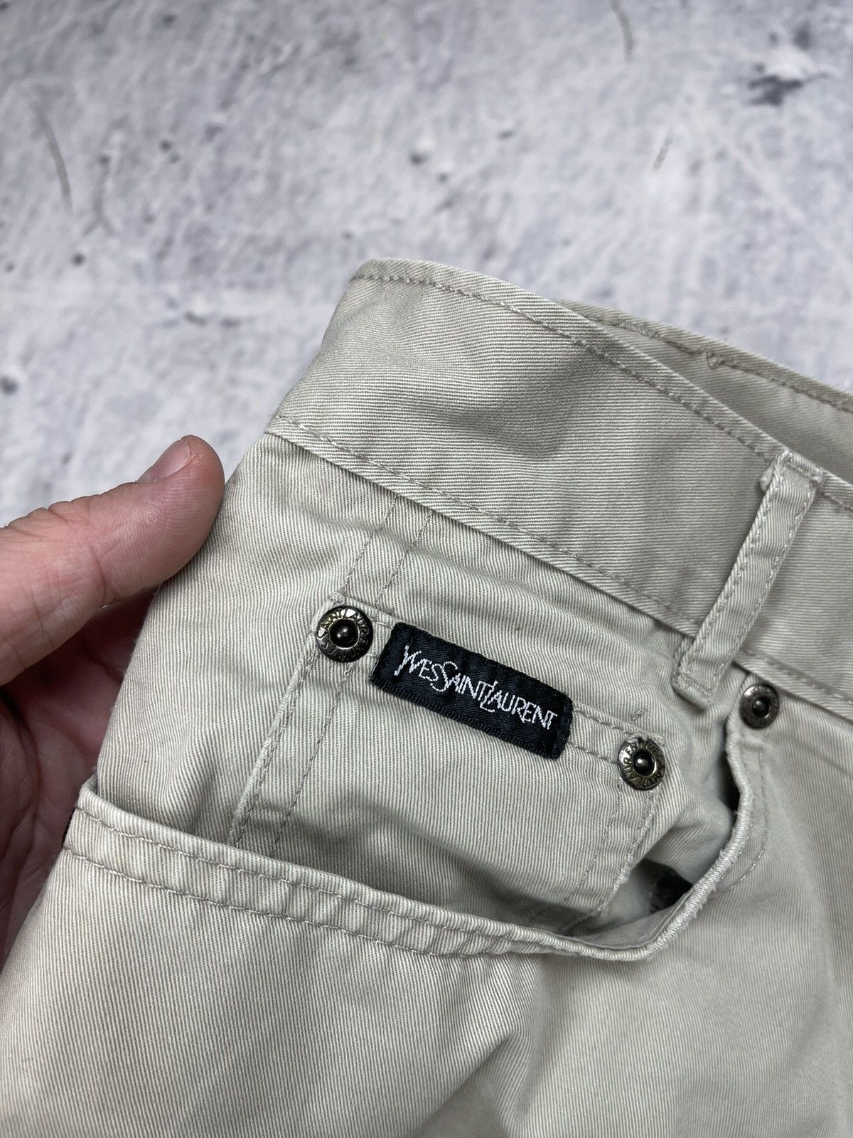 Vintage × Yves Saint Laurent YSL 00s casual pants luxury beige jeans Yves Saint Laurent Size US 36 / EU 52 - 5 Thumbnail