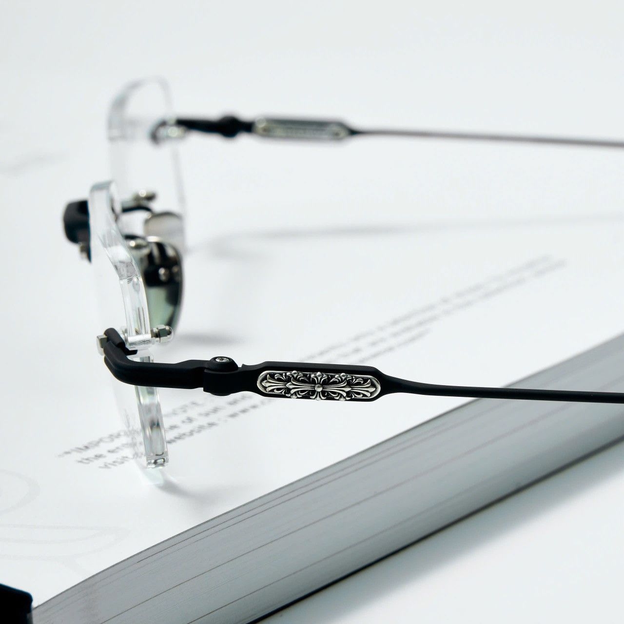 Chrome Hearts CHROME HEARTS SOFFFFFFFFERS II MATTE BLACK/SHINY SILVER GLASSES Size ONE SIZE - 3 Thumbnail