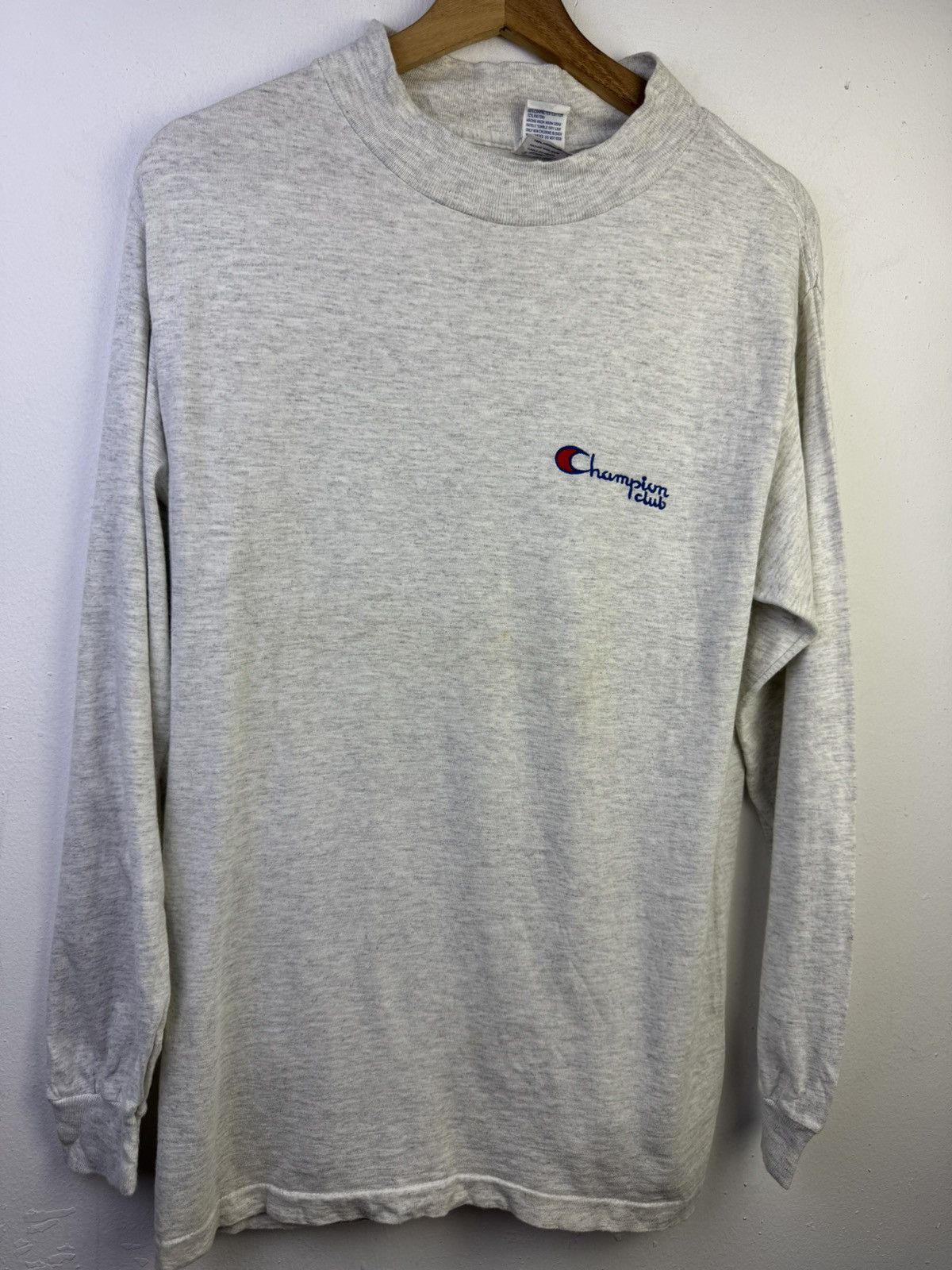 Champion vintage gray 90's Champion long-sleeve crewneck t-shirt Size US M / EU 48-50 / 2 - 2 Thumbnail