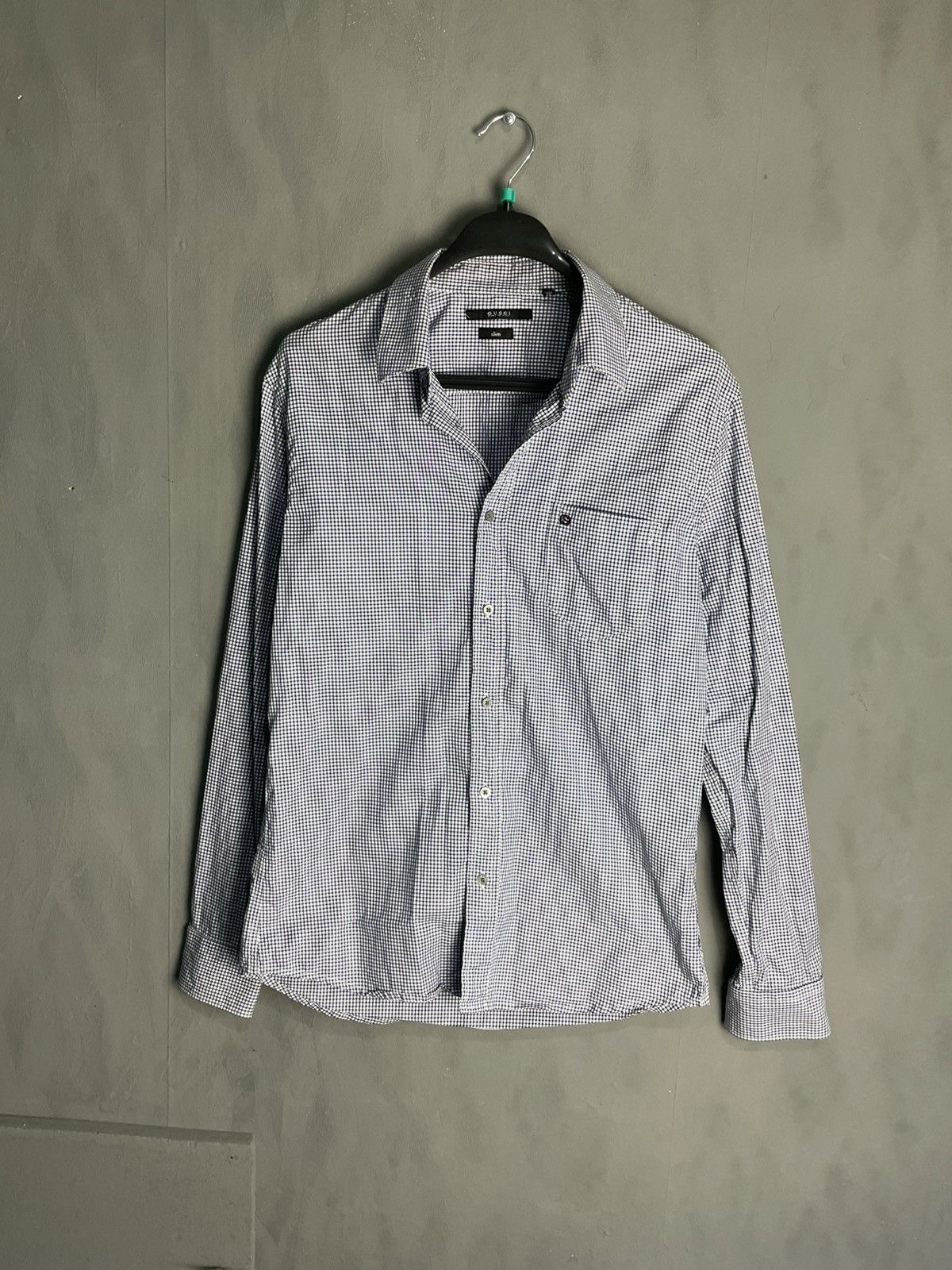 Gucci Gucci Plaid Check Formal Dress Slim Shirt Size US M / EU 48-50 / 2 - 1 Thumbnail