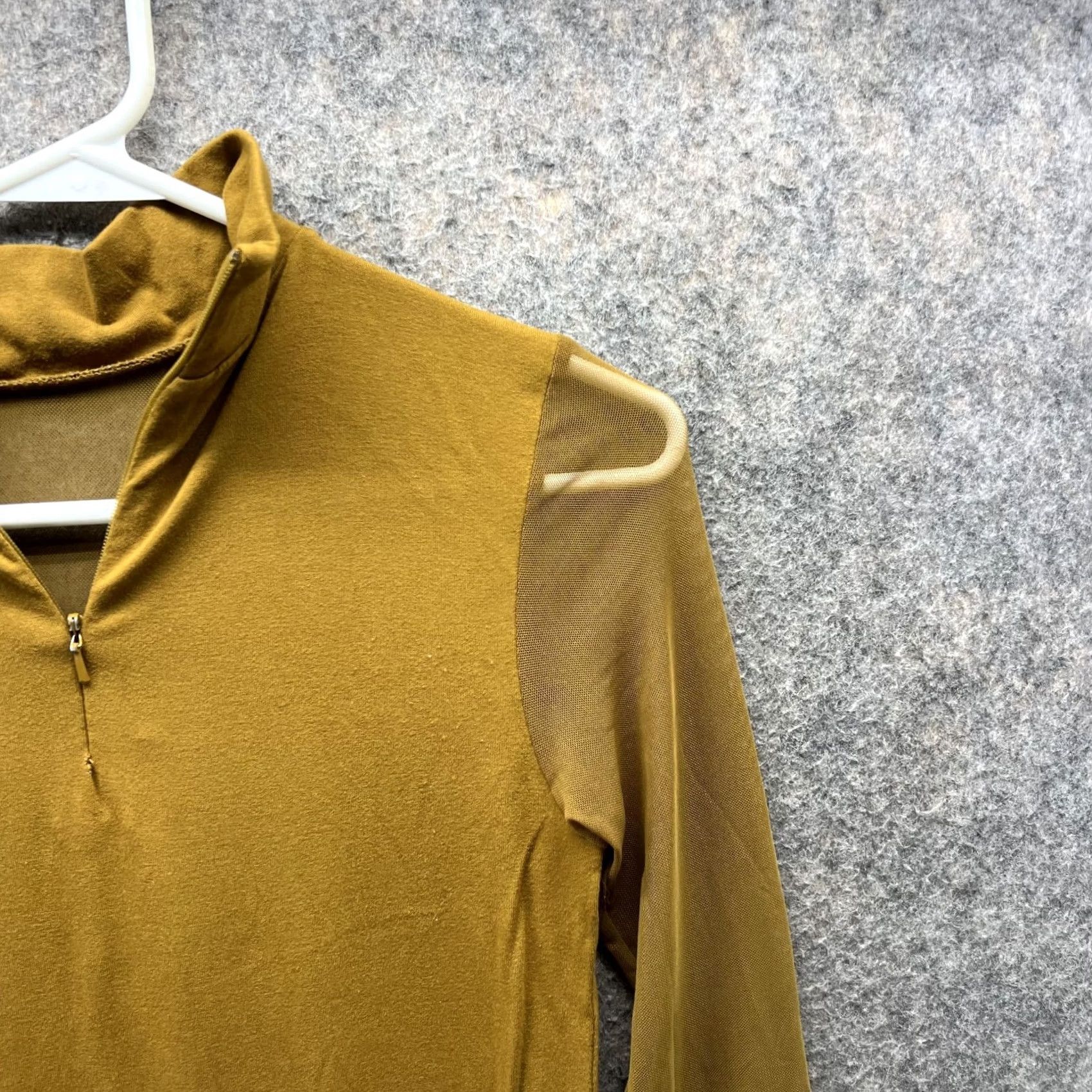 Puma VINTAGE Puma Dress Women Small Ladies Green 1/4 Zip Pullover Casual A Line Stretch Long Sleeve Mock Neck Knee Length Logo PUMA Regular Womens Dress Size S / US 4 / IT 40 - 4 Thumbnail