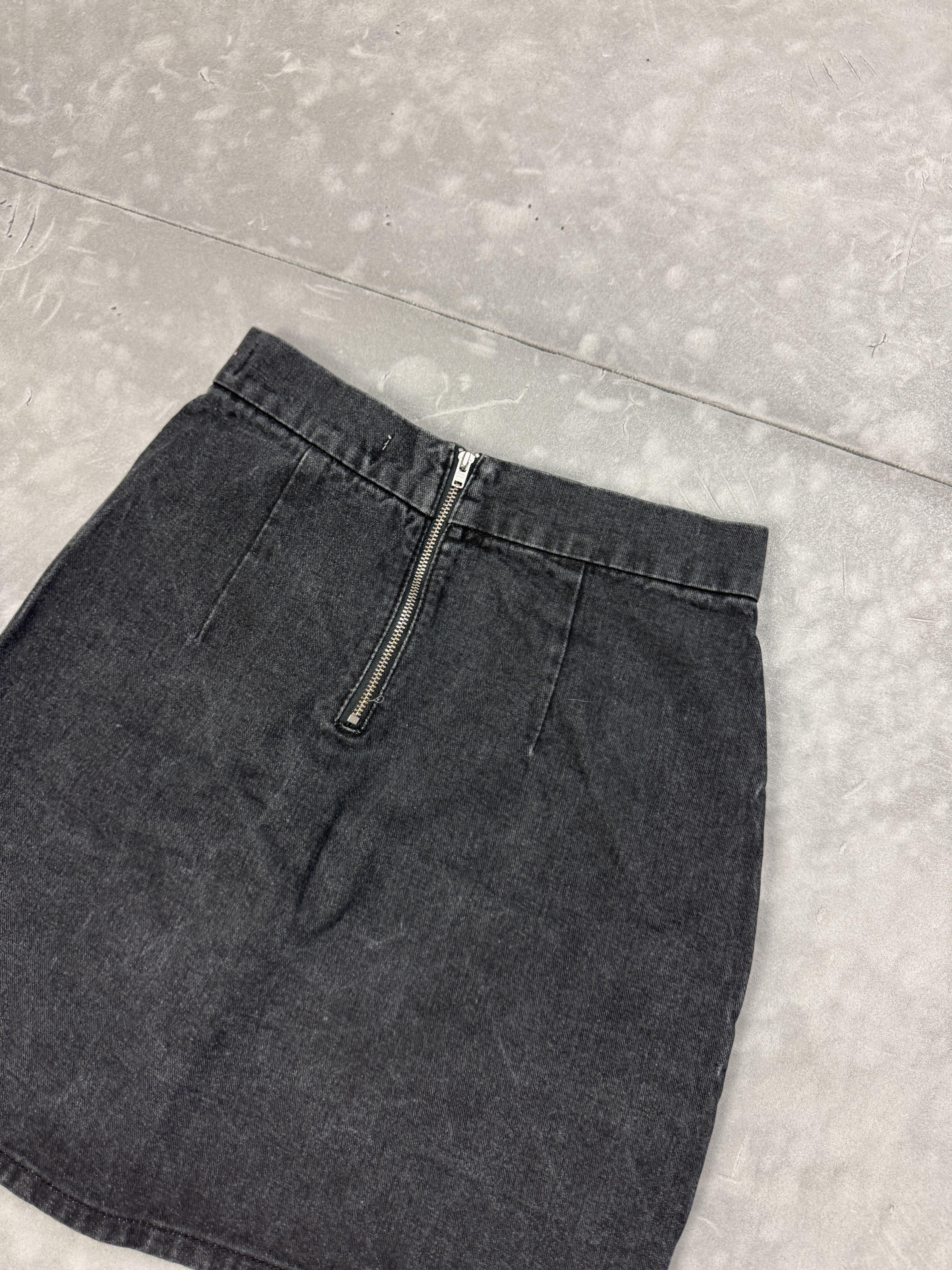 Denim & Co. Vintage Denim & Co Washed Mini Denim Skirt Retro (S) Size 27" / US 4 / IT 40 - 5 Thumbnail