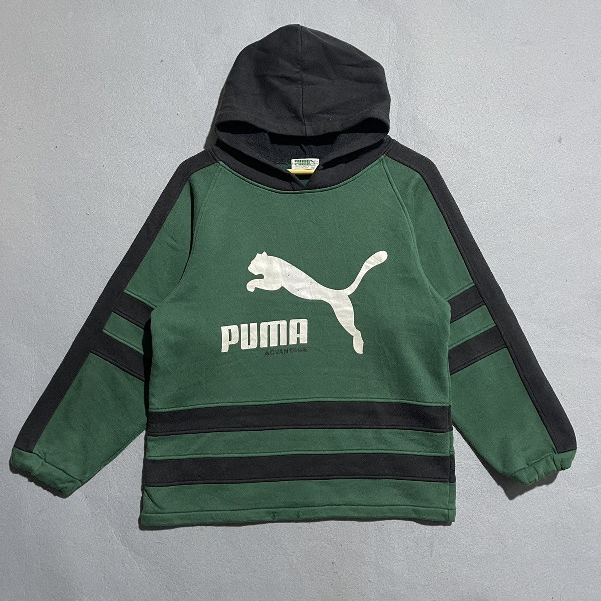 Puma Vintage Puma Hoodie – Green & Black Panel Design Size US M / EU 48-50 / 2 - 1 Thumbnail