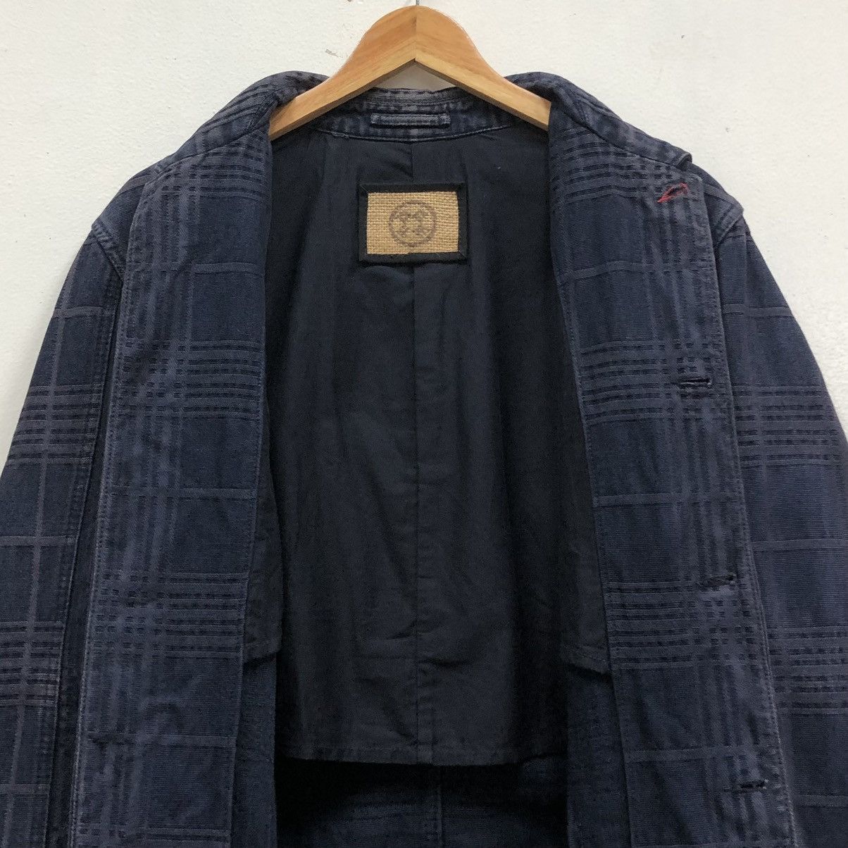PPFM PPFM Embroidery Checked Chore Denim Jacket Size US L / EU 52-54 / 3 - 11 Thumbnail