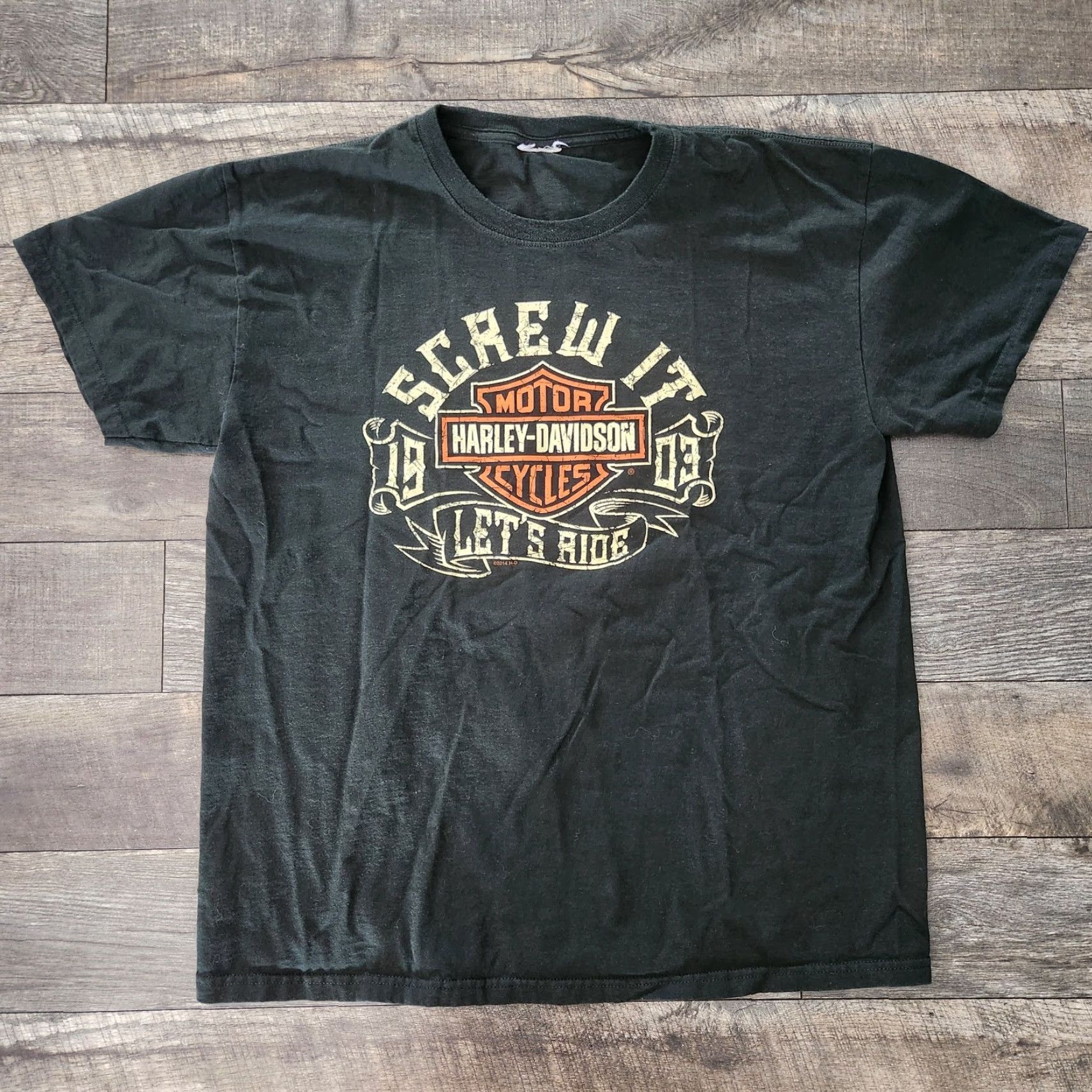Harley Davidson Harley-Davidson T Shirt Tee Mens XL Green Size US XL / EU 56 / 4 - 4 Thumbnail