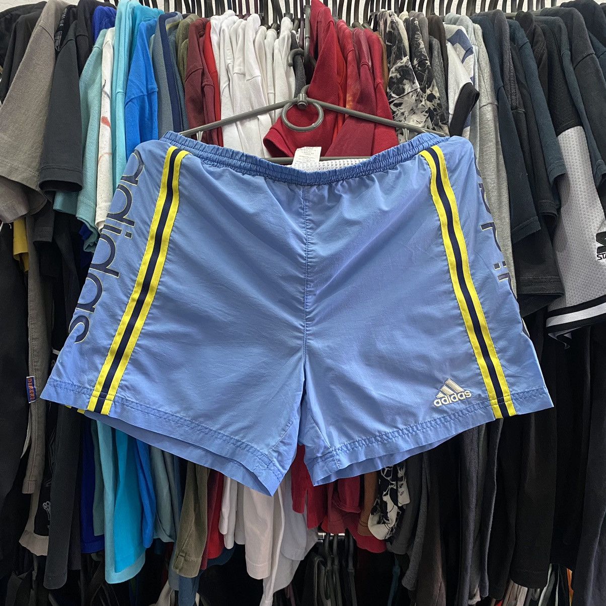 Vintage Vintage Adidas Big logo Graphic Swimshorts 90’s Size US 30 / EU 46 - 1 Thumbnail