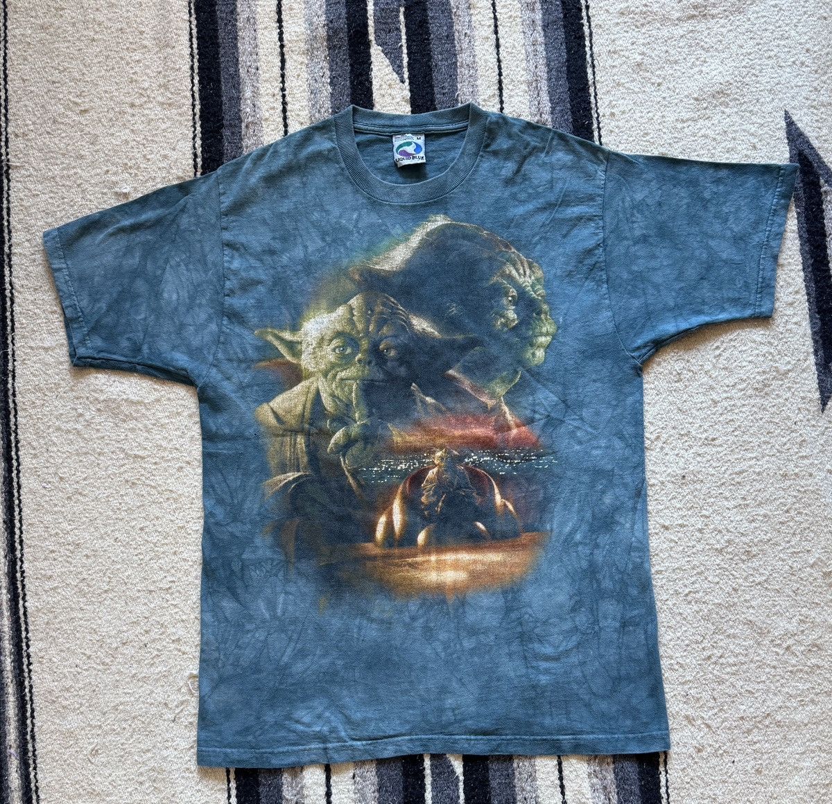Liquid Blue Vintage 90s Liquid Blue Star Wars Yoda T-Shirt Tie Dye M Size US M / EU 48-50 / 2 - 1 Thumbnail