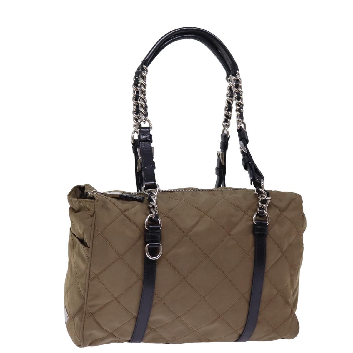 Prada Tessuto Brown Synthetic Shoulder Bag (Pre-Owned) Size ONE SIZE - 1 Thumbnail