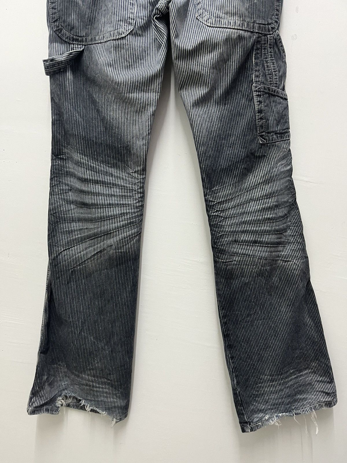 Japanese Brand Gostar De Fuga Japan Hickory Workwear Distressed Denim Pants Size US 31 - 5 Thumbnail