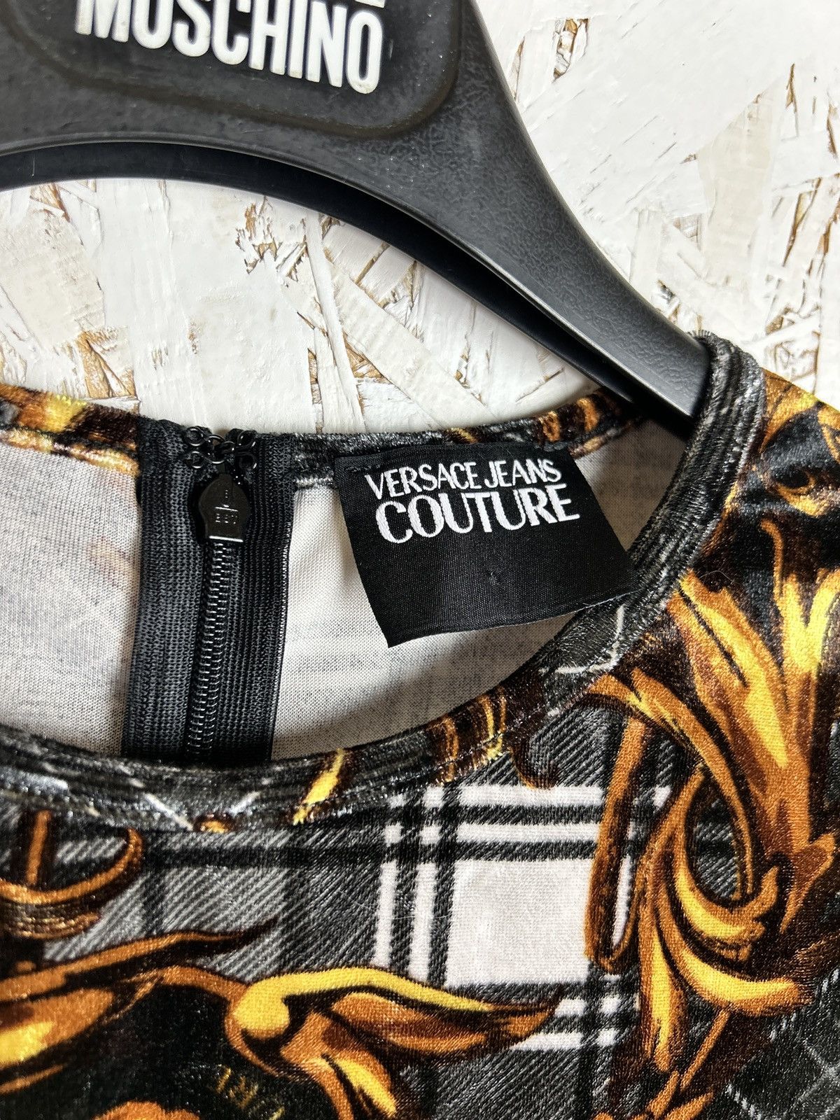 Versace Jeans Couture Versace Jeans Couture Barocco Print Velour Body Size L / US 10 / IT 46 - 4 Thumbnail