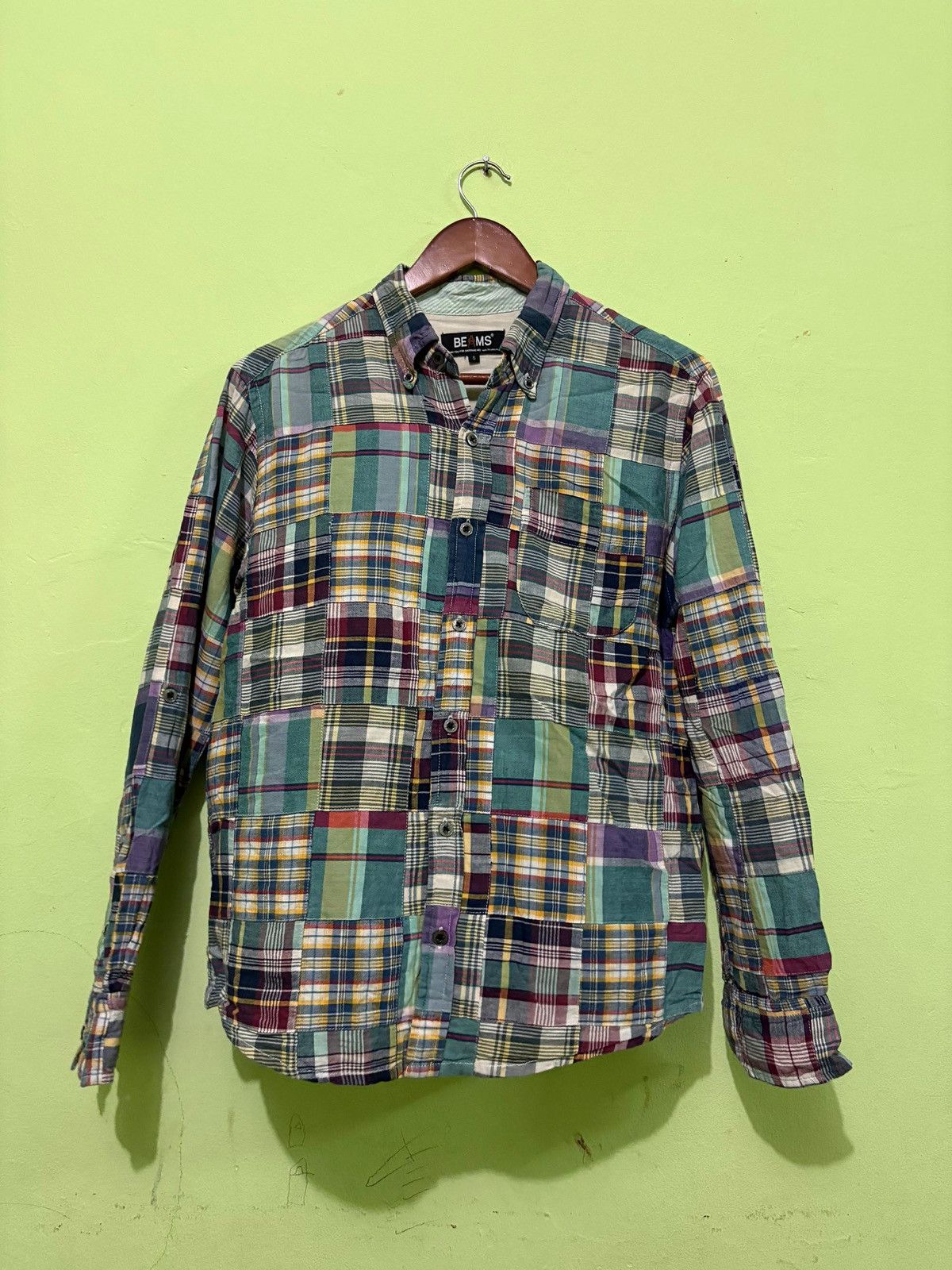 Beams Plus Vintage Beam Patch Work Button Up Shirt Kapital Inspired Size US S / EU 44-46 / 1 - 1 Thumbnail