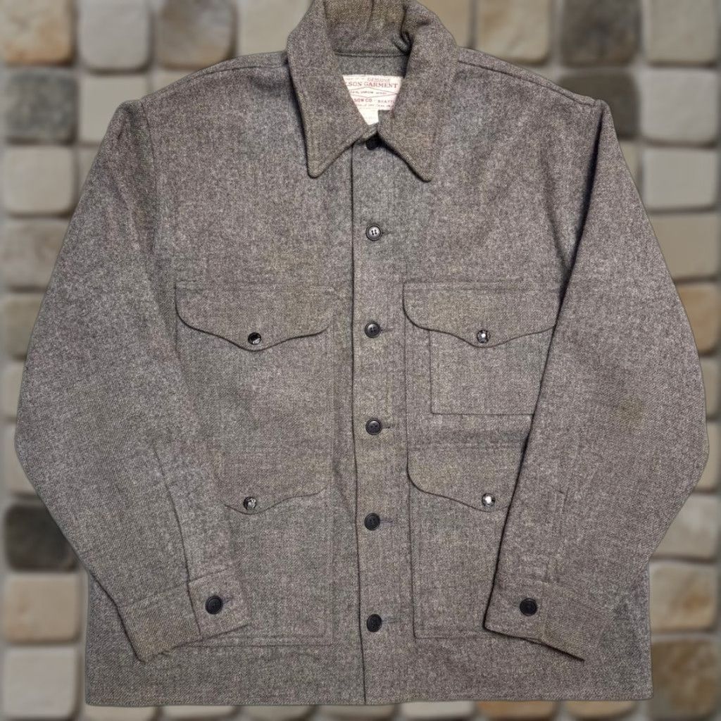 Filson VINTAGE FILSON Mackinaw Cruiser Wool Jacket 46 Gray Mens Jacket 46 Charcoal Wool Size US S / EU 44-46 / 1 - 1 Thumbnail