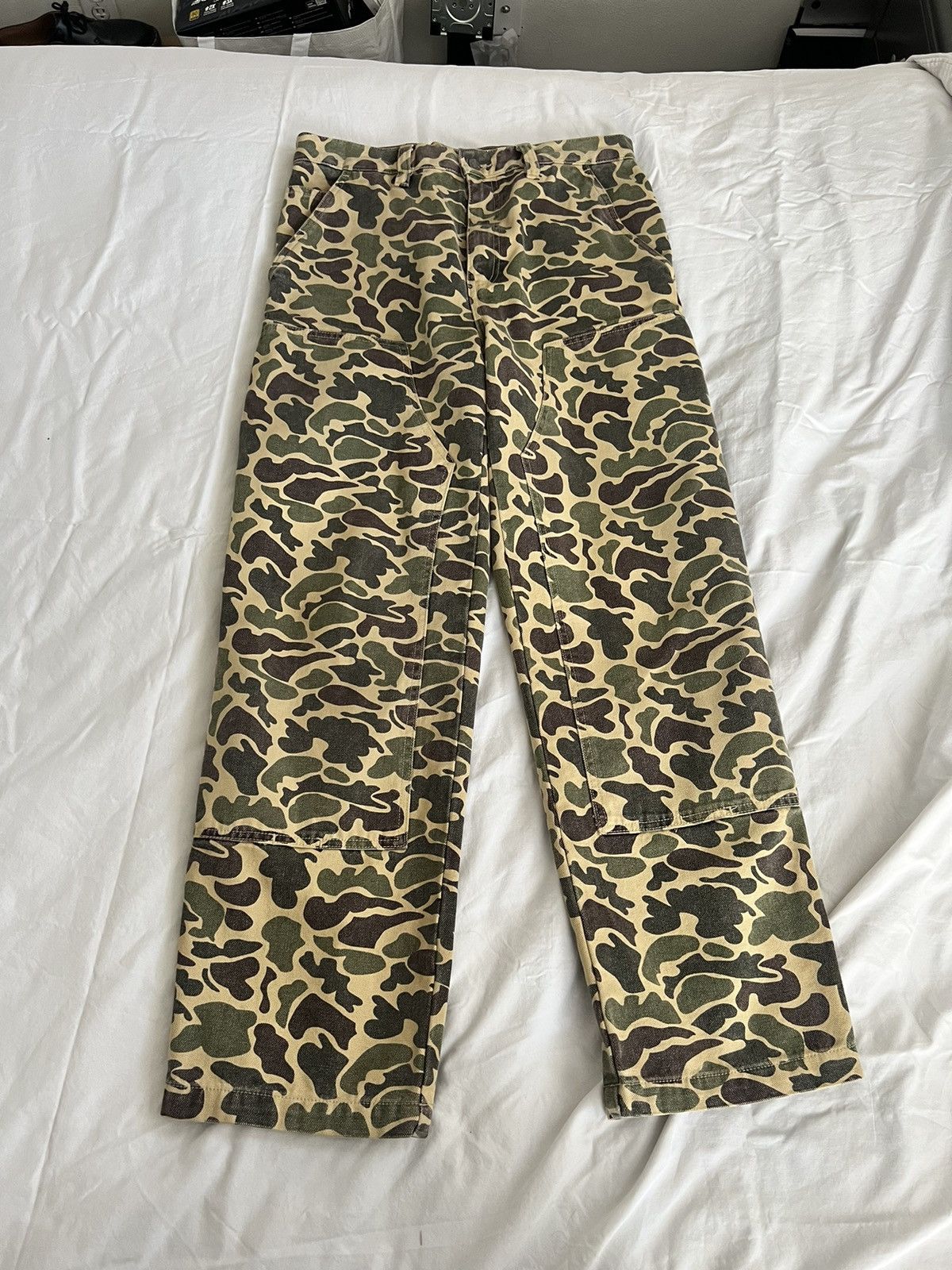 image of Stussy Duck Camo Double Knee Work Pants, Men's (Size 30)