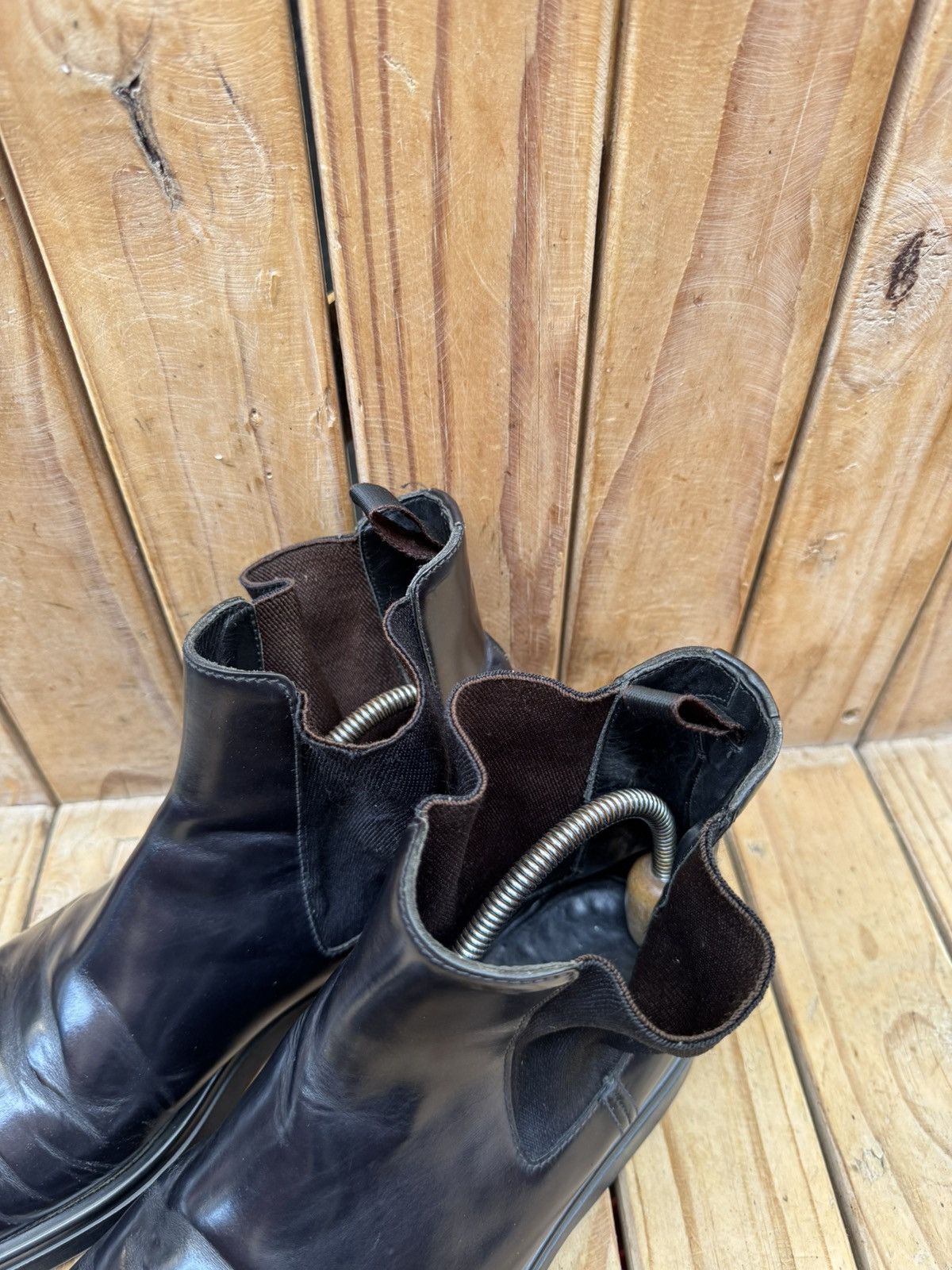 Prada Prada Men’s shinny patent black leather boots Sz USA 9 UK 8 Size US 9 / EU 42 - 16 Thumbnail