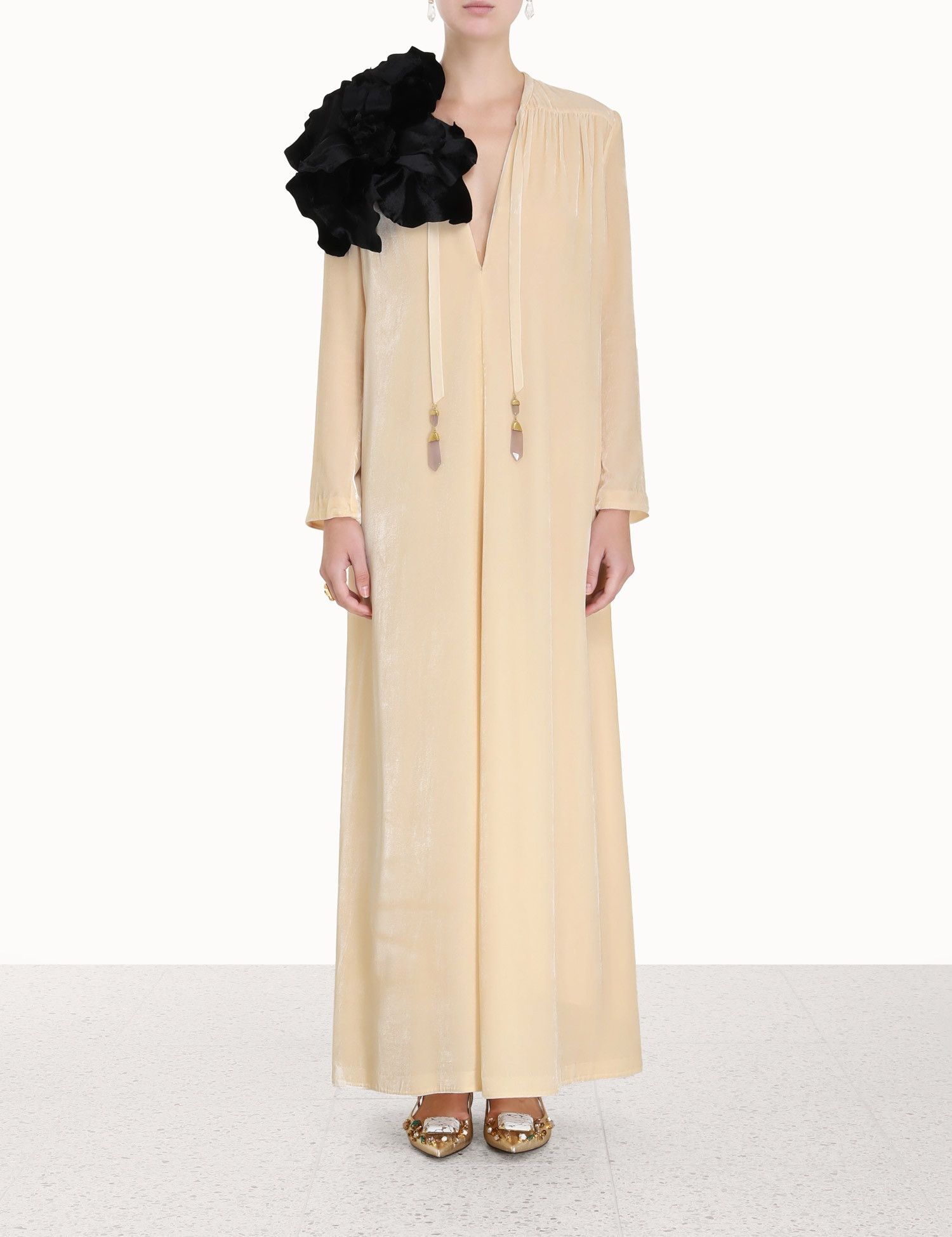 Zimmermann oc11z0425 Lyrical Velvet Tubular Dress in Light Beige Size M / US 6-8 / IT 42-44 - 4 Thumbnail