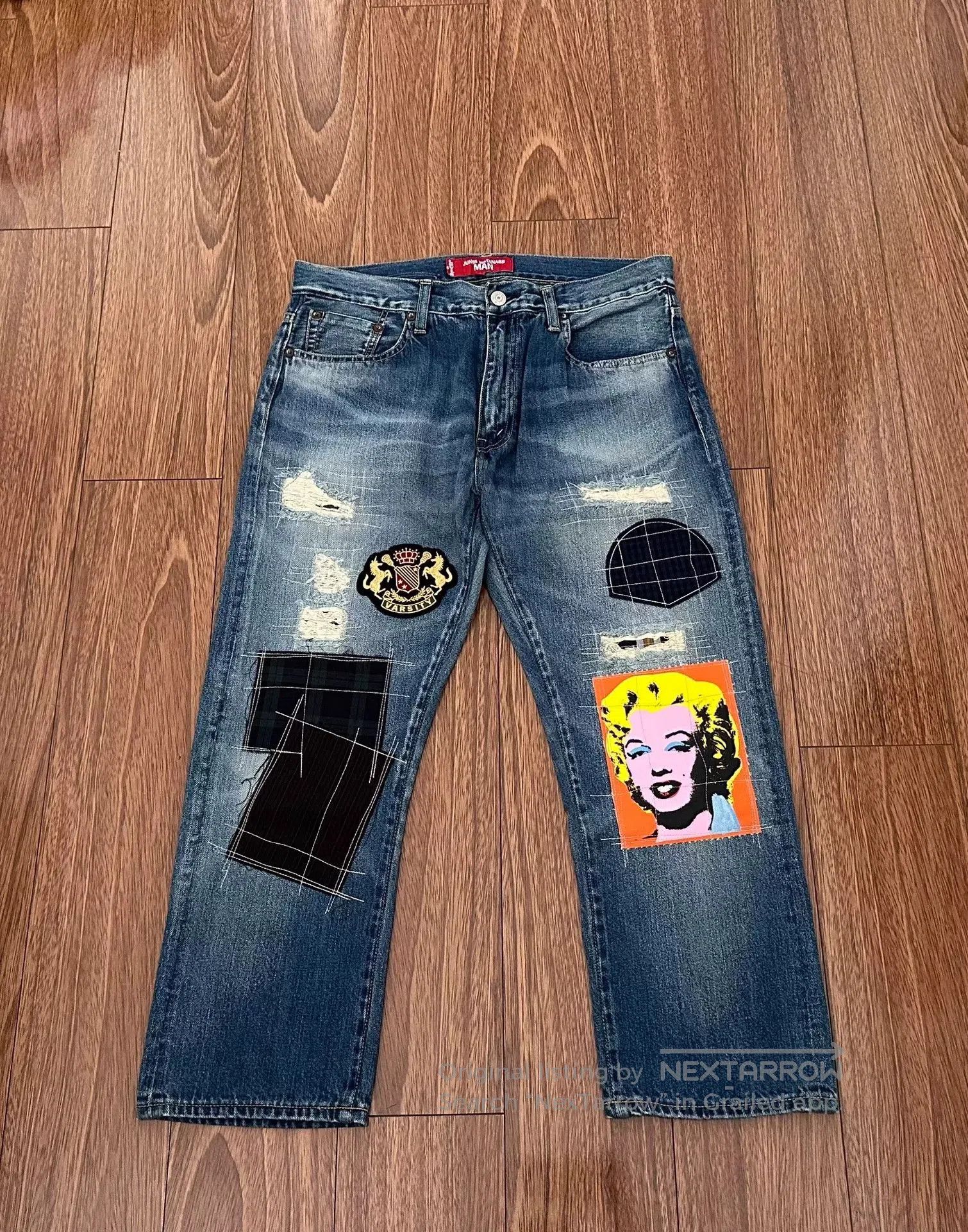 Junya Watanabe junya watanabe man denim pants with patches. Size US 30 / EU 46 - 1 Thumbnail