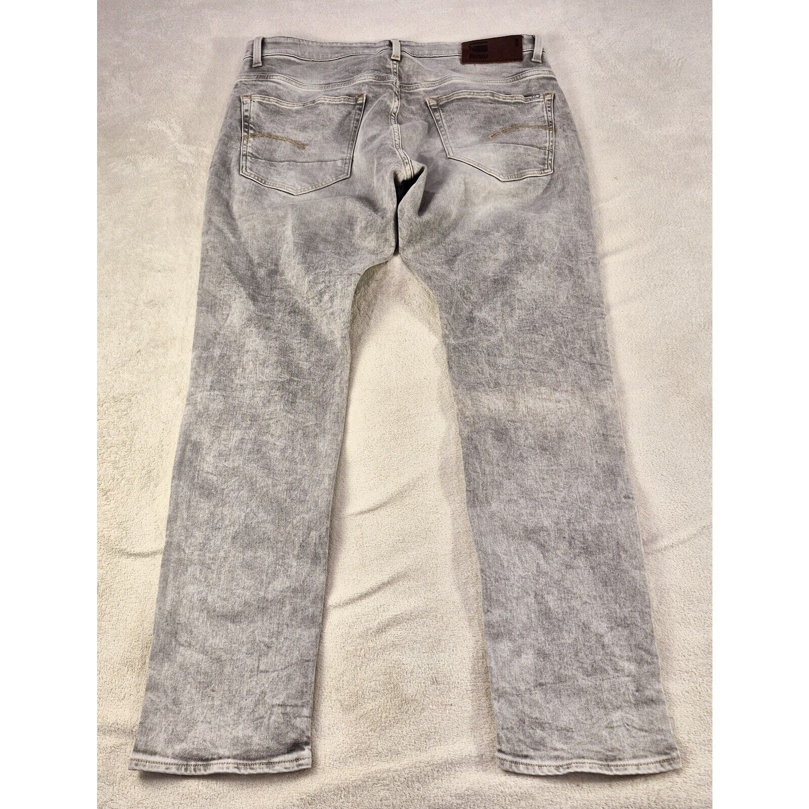 G-Star G-Star Raw 3301 Tapered Slim Men’s Gray Denim Jeans 36x32 Size US 36 / EU 52 - 8 Thumbnail