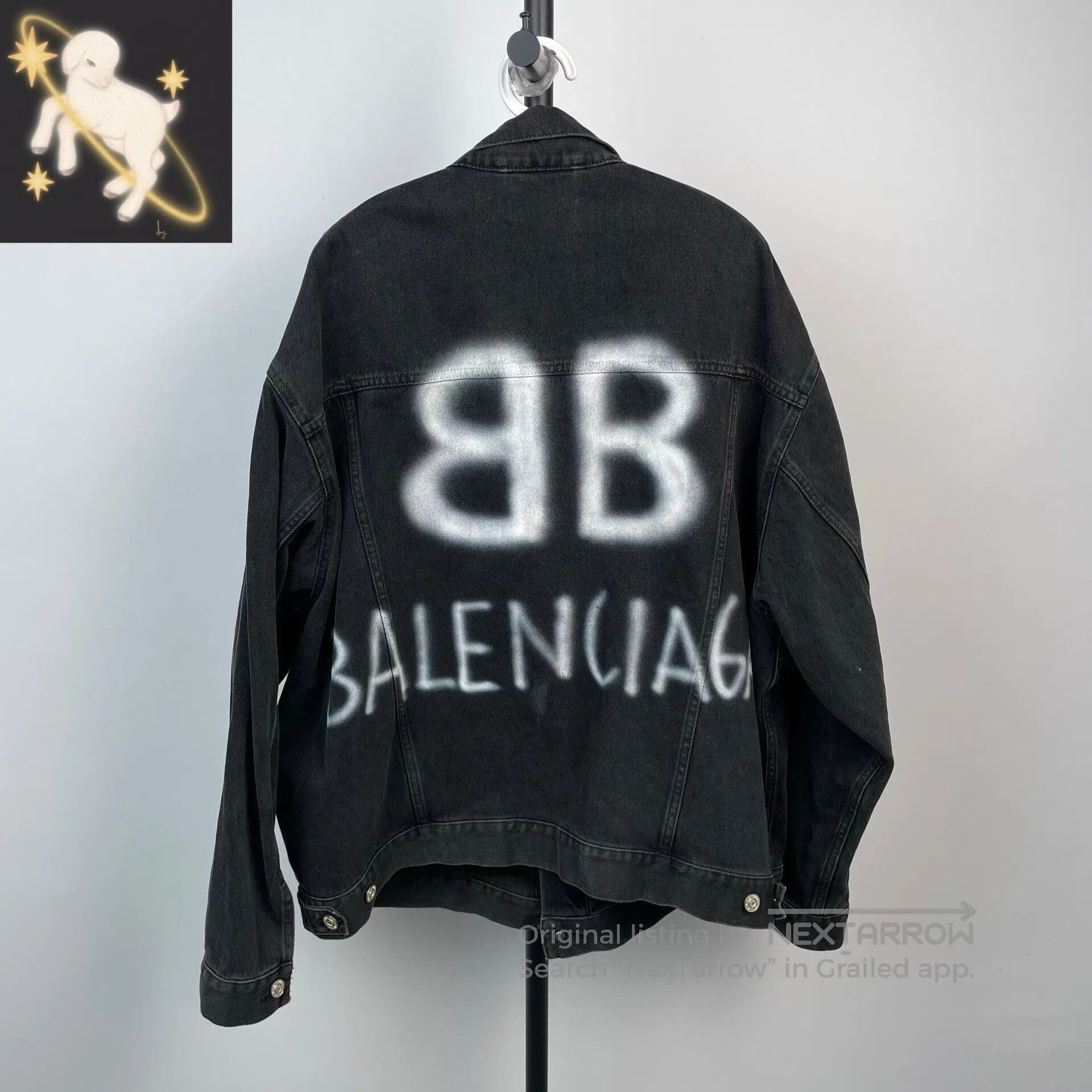 Balenciaga Balenciaga Black splatter double B graffiti logo single-br Size US S / EU 44-46 / 1 - 1 Thumbnail