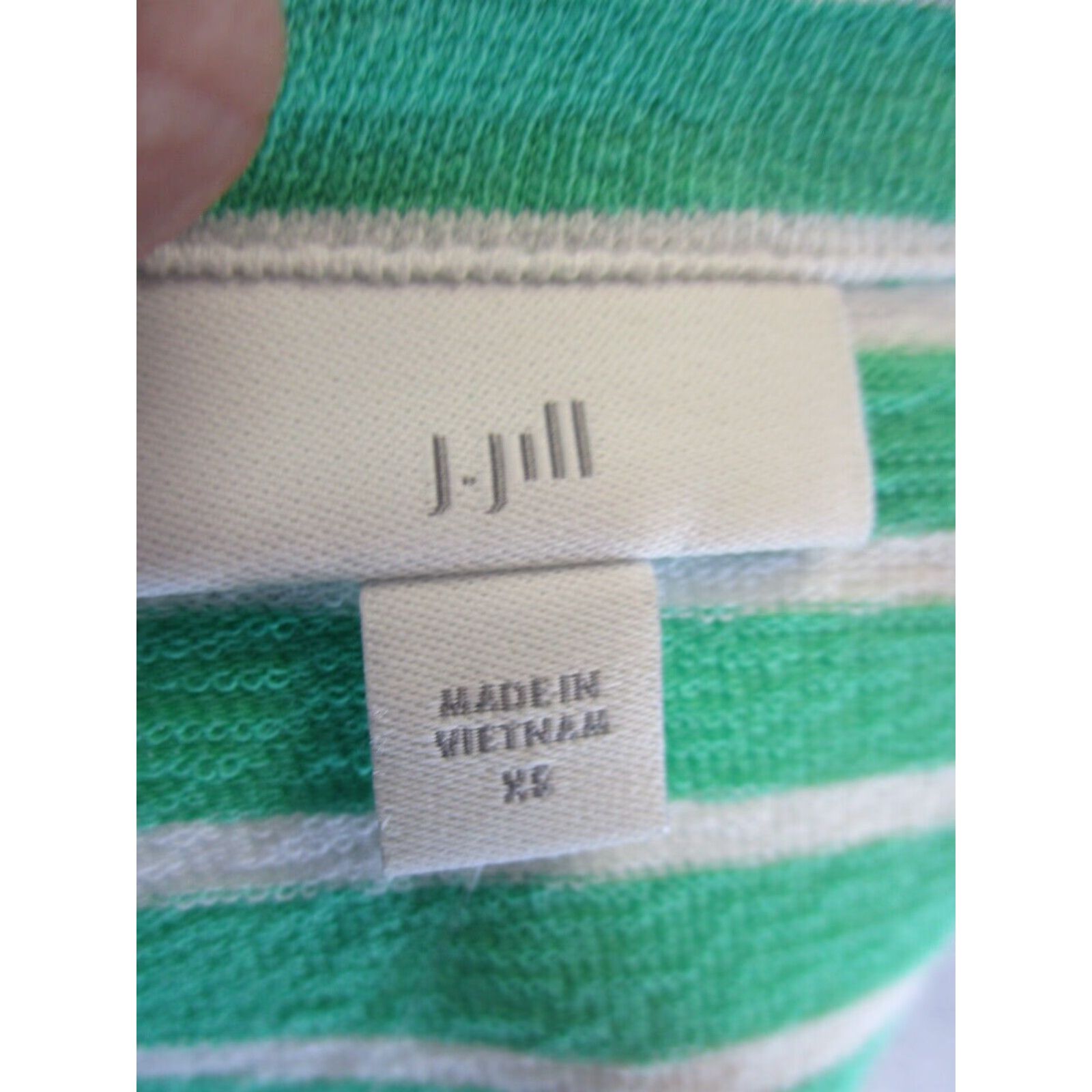 J. Jill Womens Green Striped J Jill Shirt Xs Extra Large Casual Short Sleeve Size XS / US 0-2 / IT 36-38 - 6 Thumbnail
