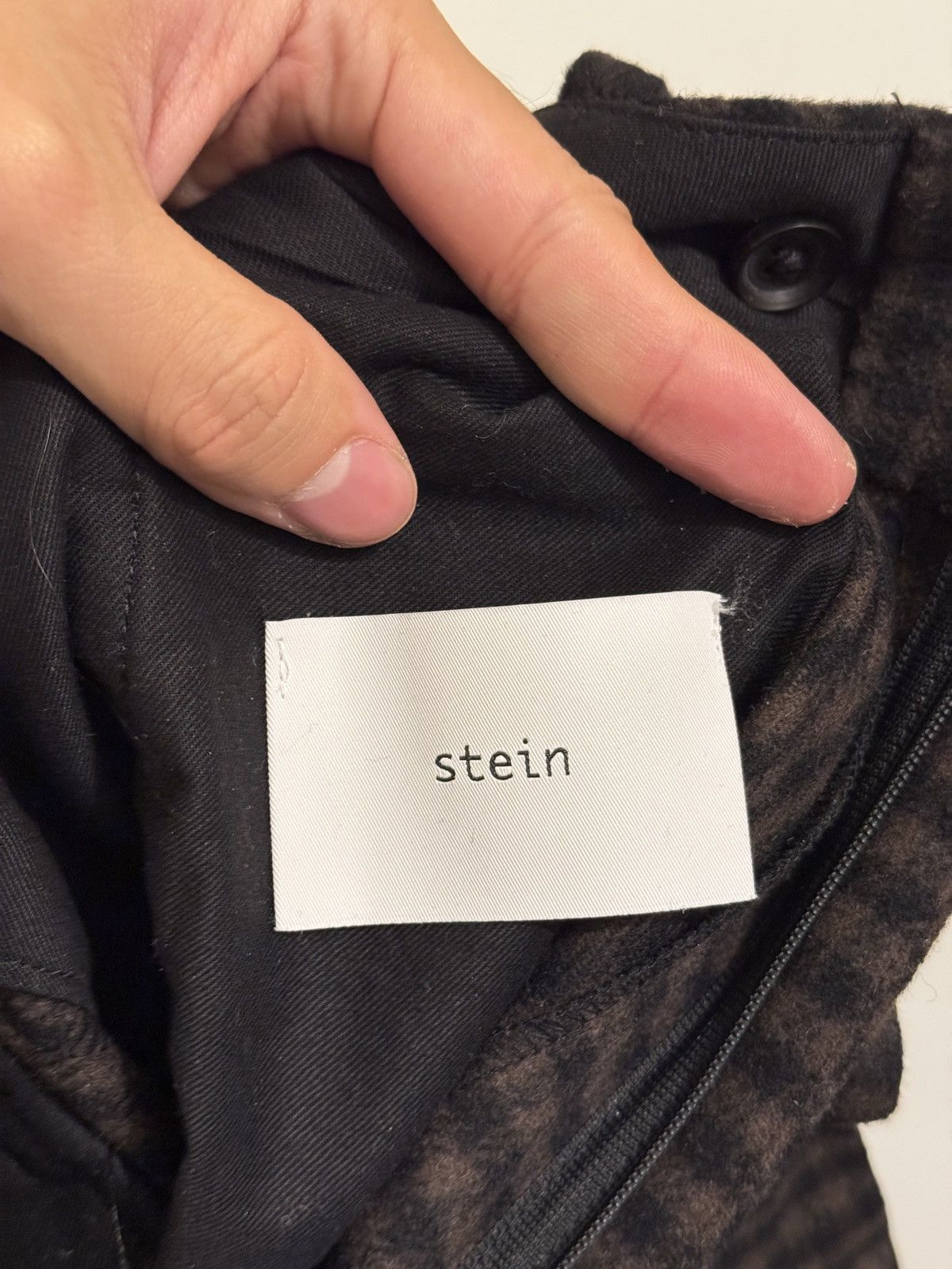 Stein stein Check Wool Trousers – Brown/Black size m, fit for 32 Size US 32 / EU 48 - 8 Thumbnail